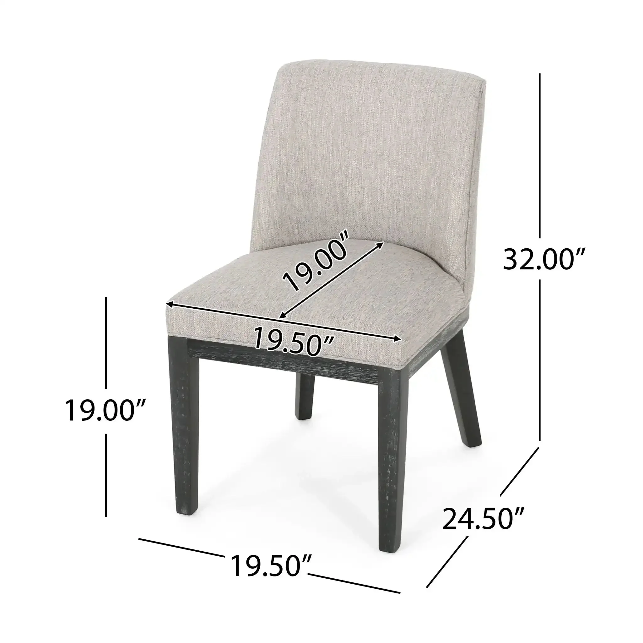 Modern Dining Chair With Durable Fabric Upholstery And Sturdy Wooden Frame (Set of 2) - Image 12