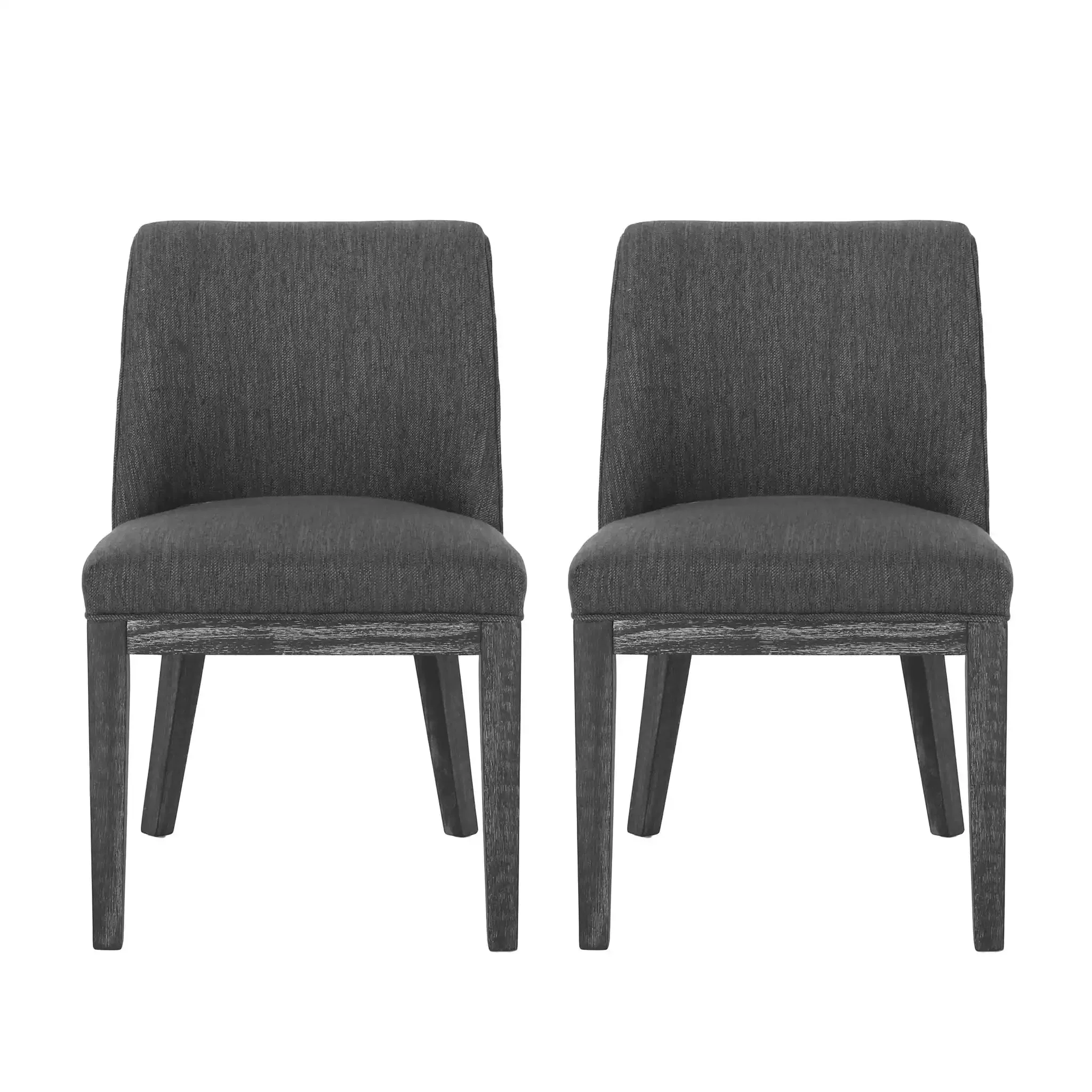 Modern Dining Chair With Durable Fabric Upholstery And Sturdy Wooden Frame (Set of 2) - Image 3
