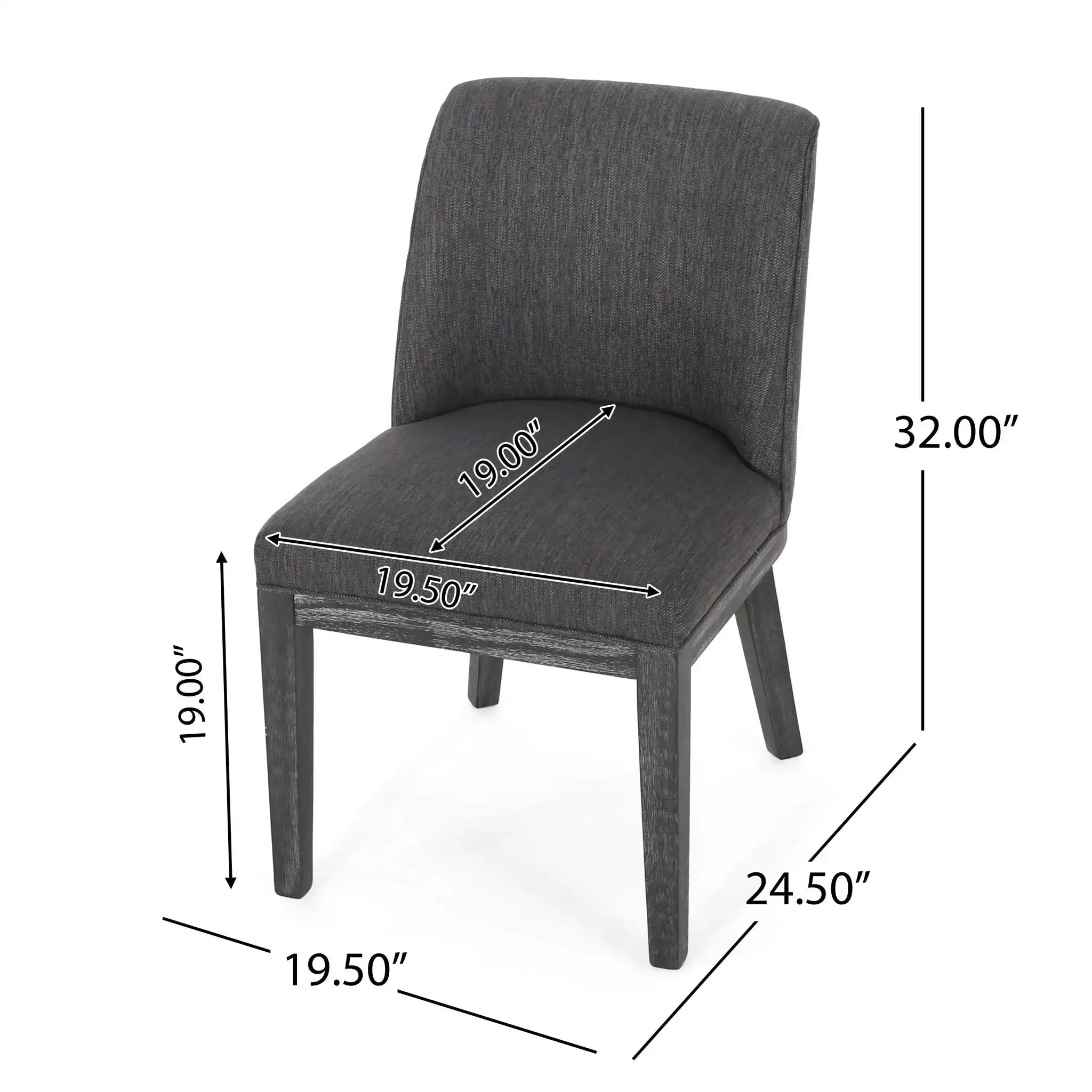 Modern Dining Chair With Durable Fabric Upholstery And Sturdy Wooden Frame (Set of 2) - Image 9