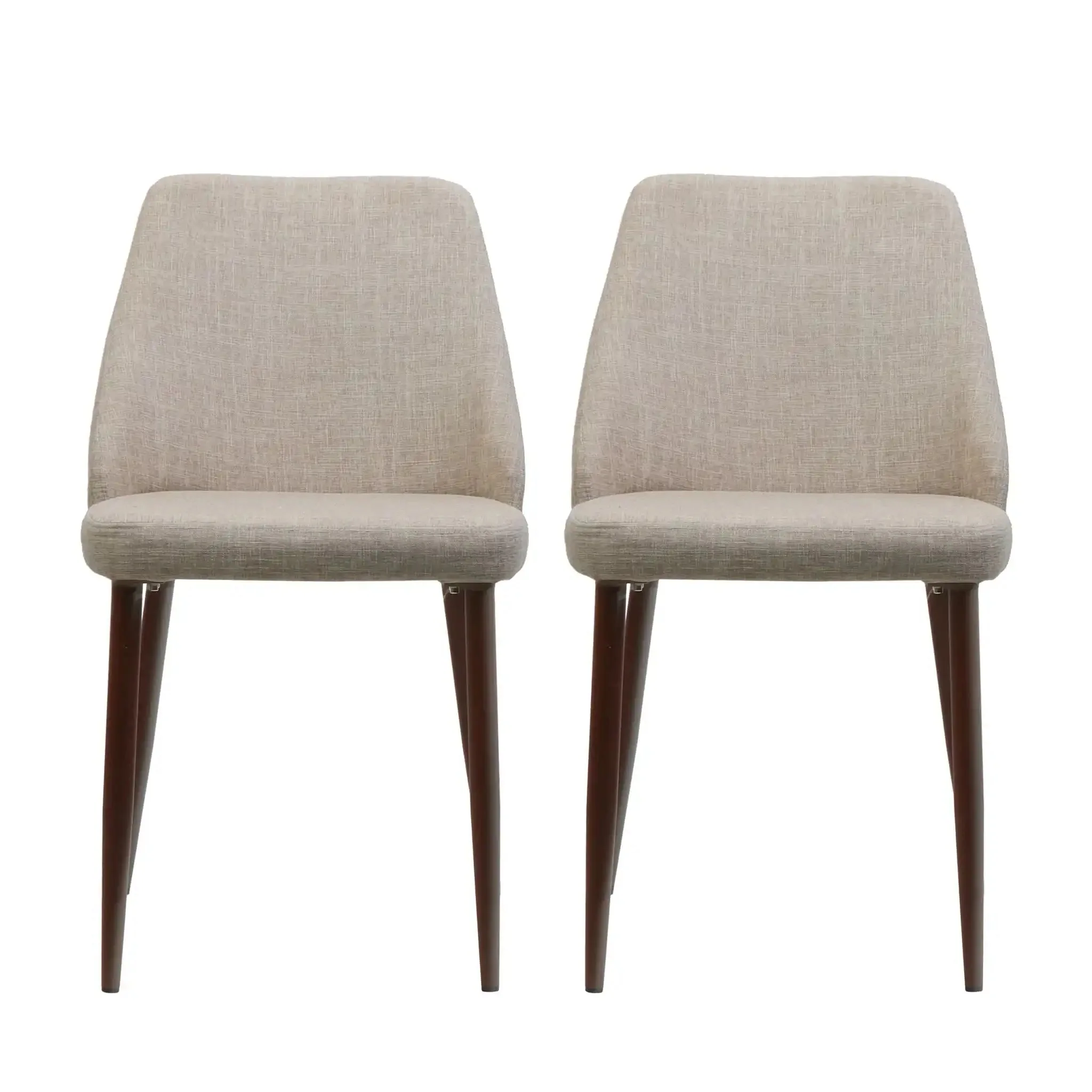 Modern Dining Chair with Iron Legs and Wood Finish - Image 2