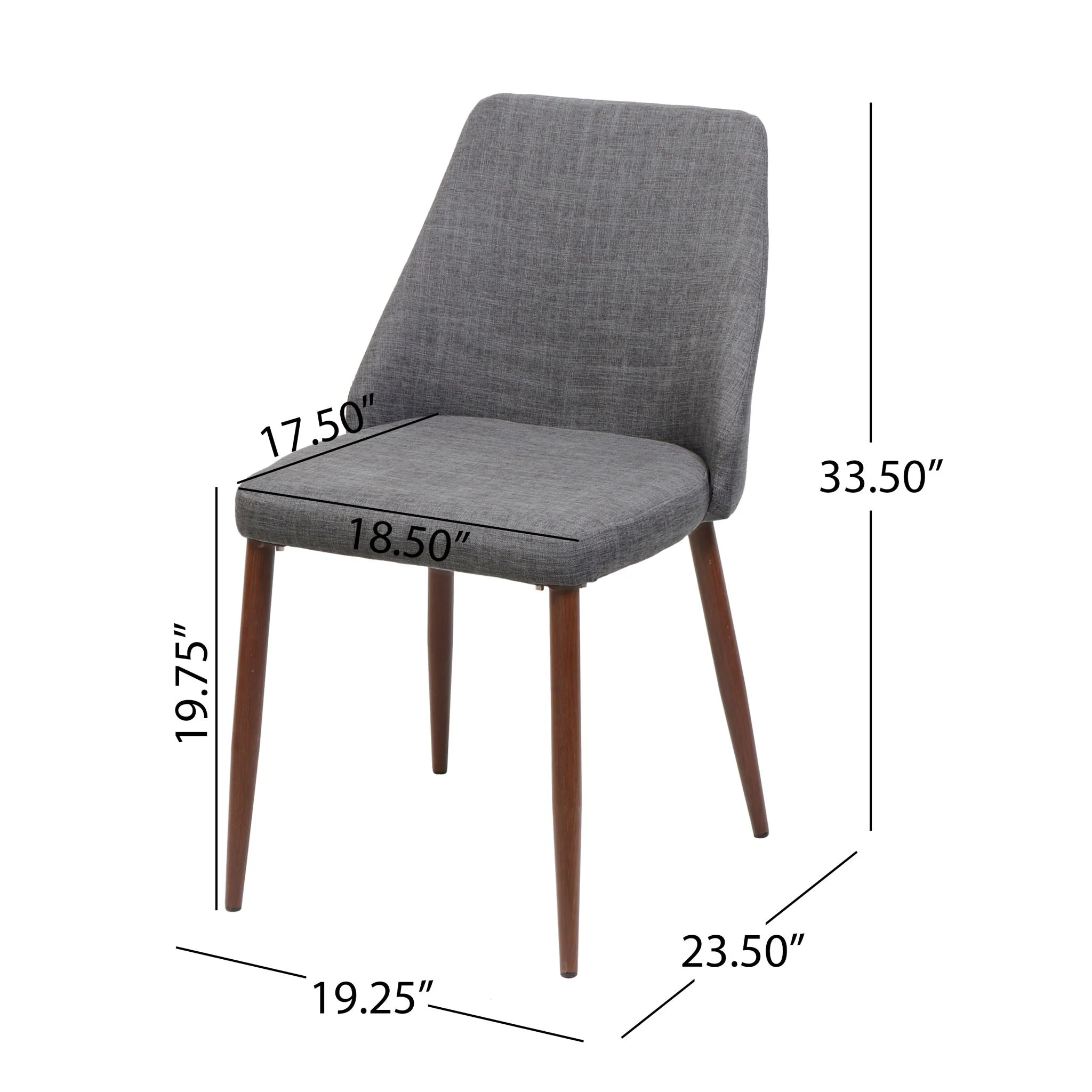 Modern Dining Chair with Iron Legs and Wood Finish - Image 3