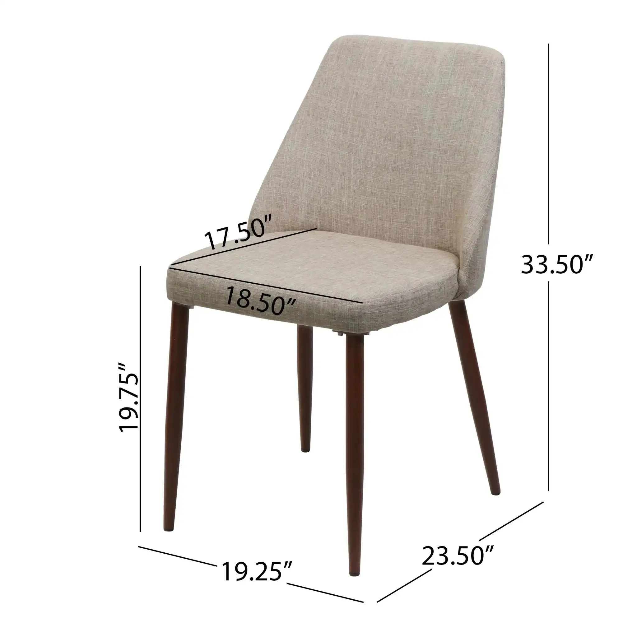 Modern Dining Chair with Iron Legs and Wood Finish - Image 4
