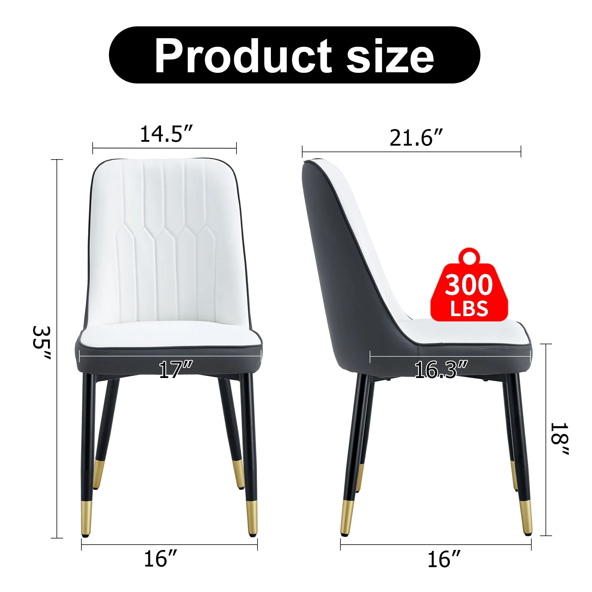 Modern Dining Chair with Metal Leg - Image 11