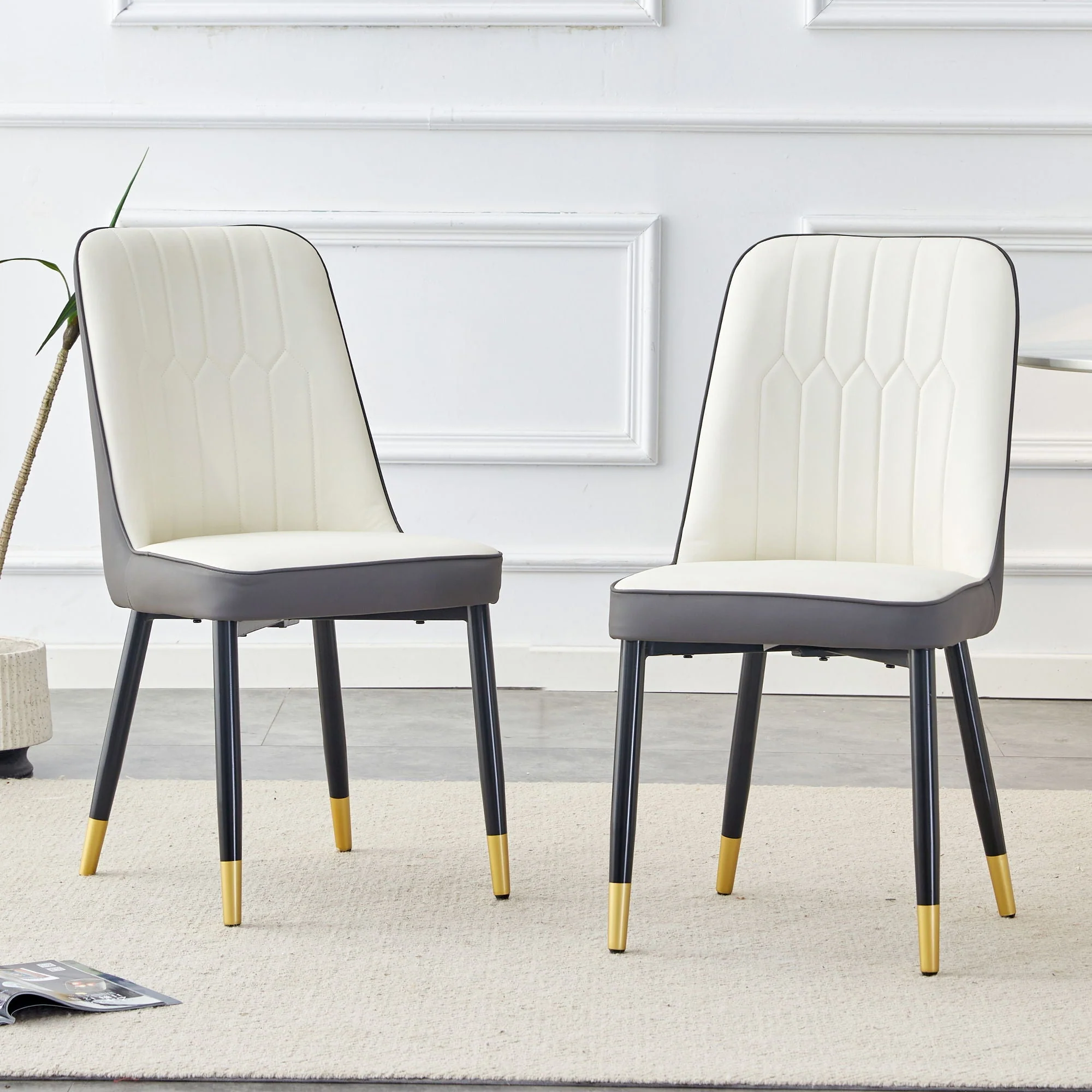 Modern Dining Chair with Metal Leg - Image 12