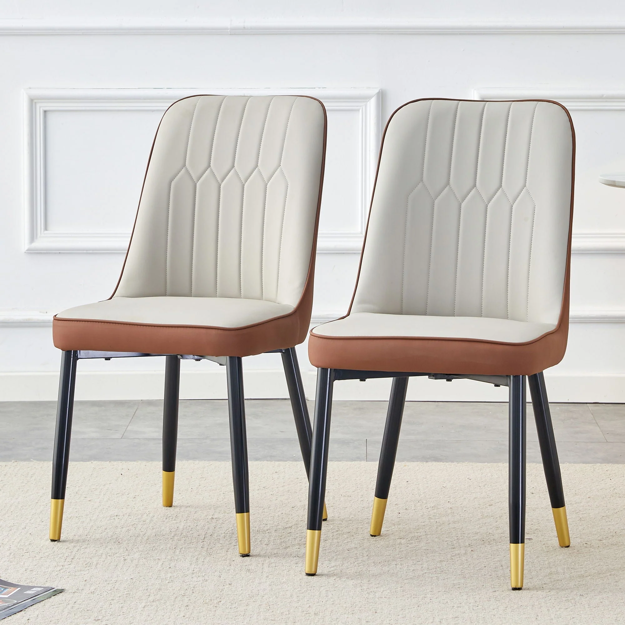 Modern Dining Chair with Metal Leg - Image 4