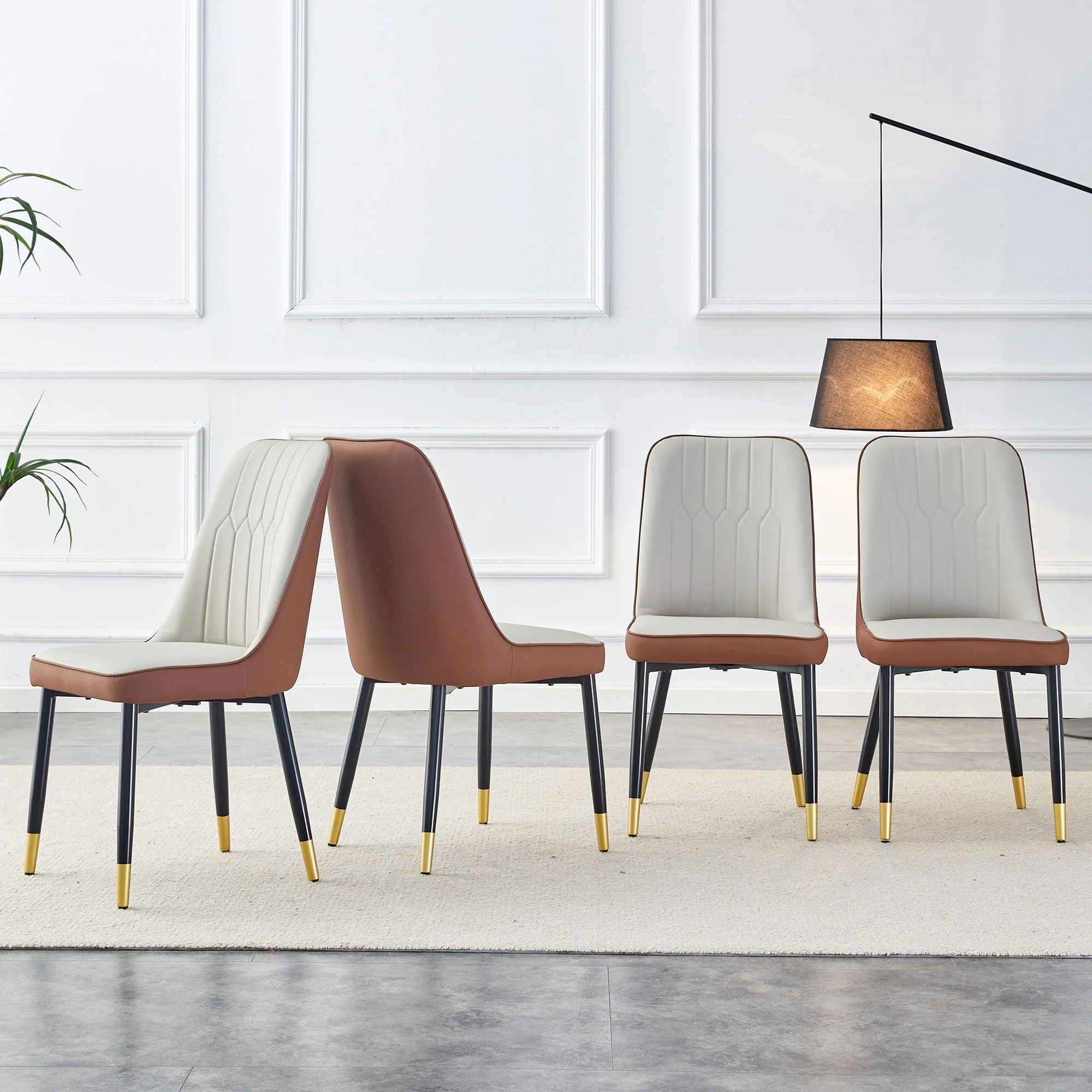 Modern Dining Chair with Metal Leg - Image 7