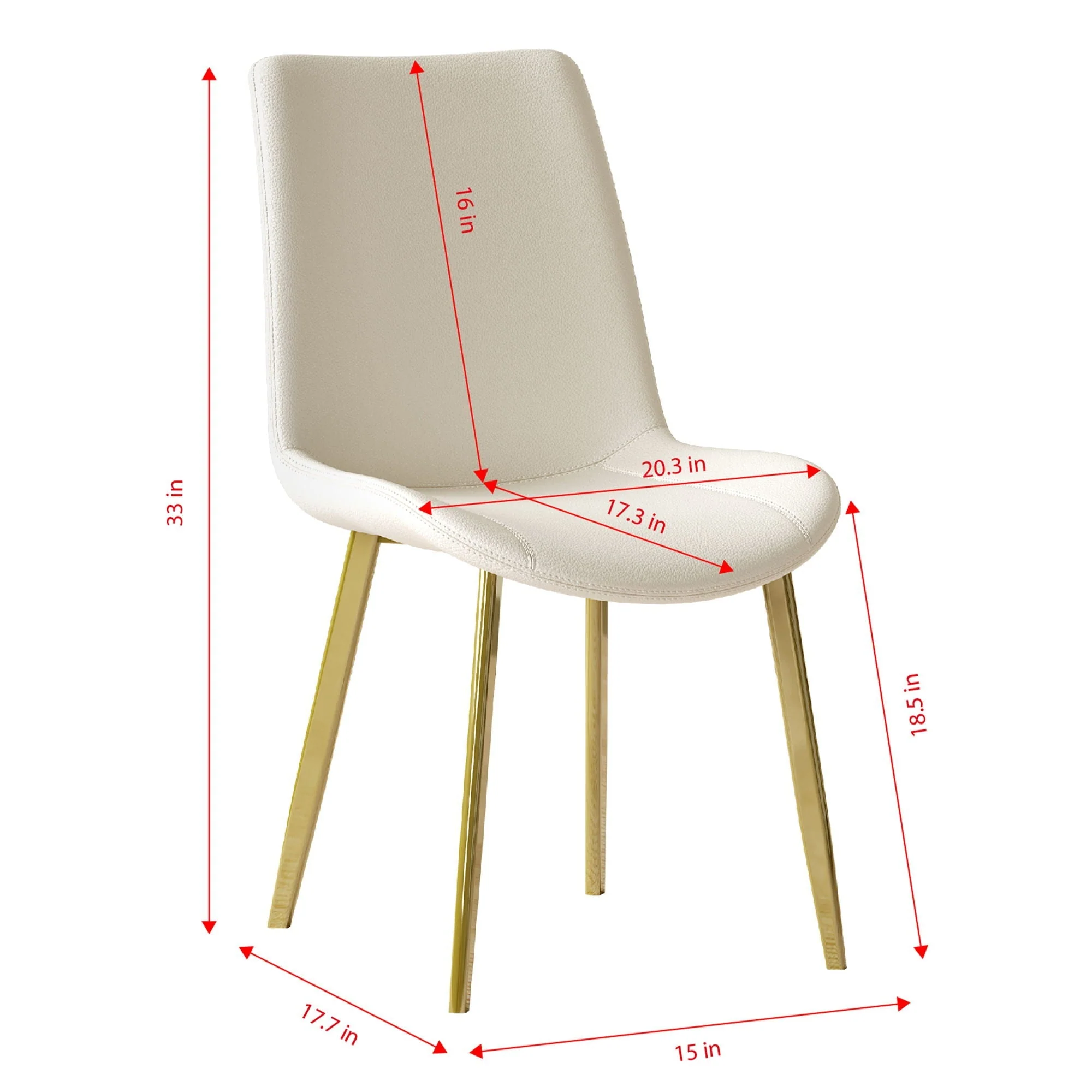 Modern Dining Chairs Ergonomic Design For Kitchen (Set of 4) - Image 5