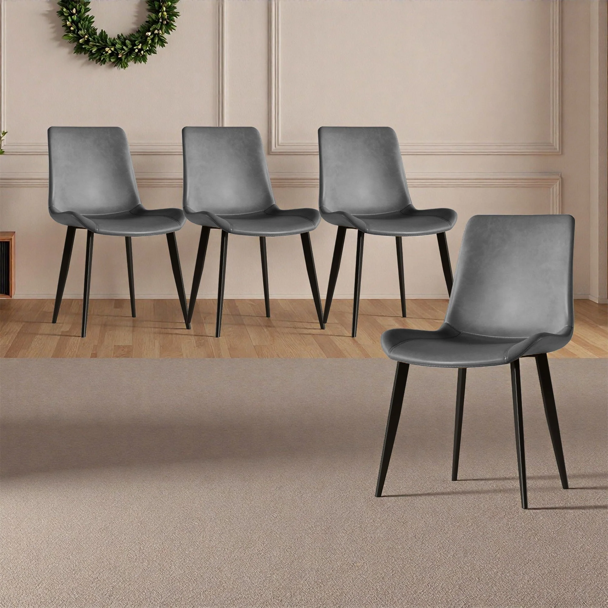 Modern Dining Chairs Ergonomic Design For Kitchen (Set of 4) - Image 6