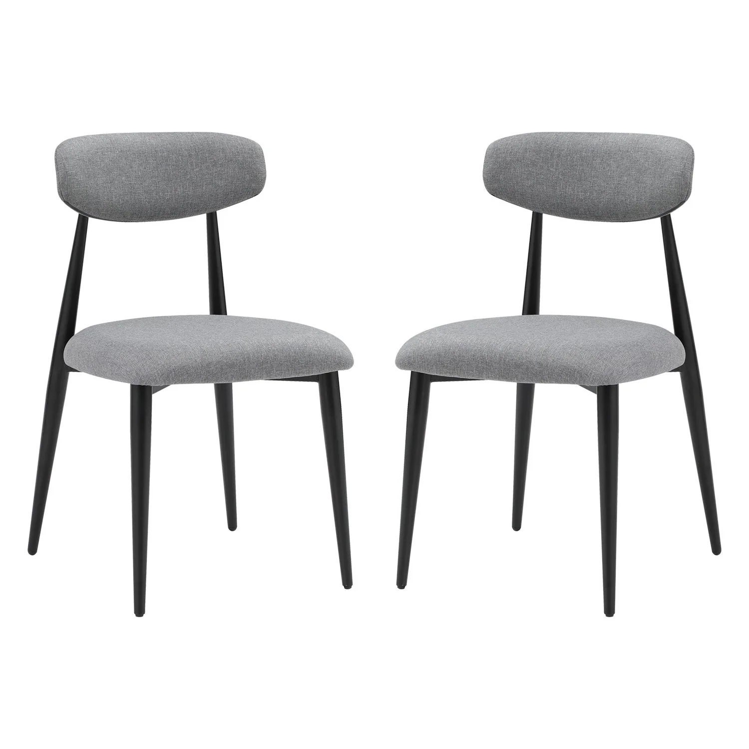 Modern Dining Chairs Set of 2 Grey - Image 2