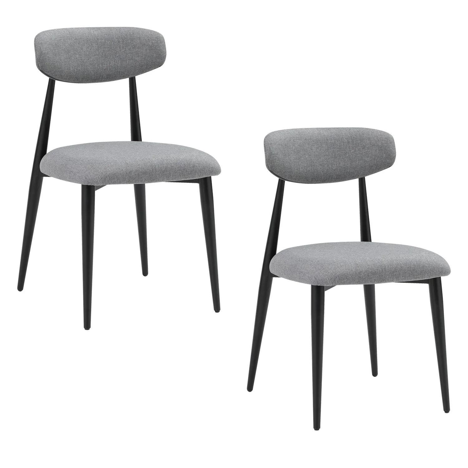 Modern Dining Chairs Set of 2 Grey - Image 3