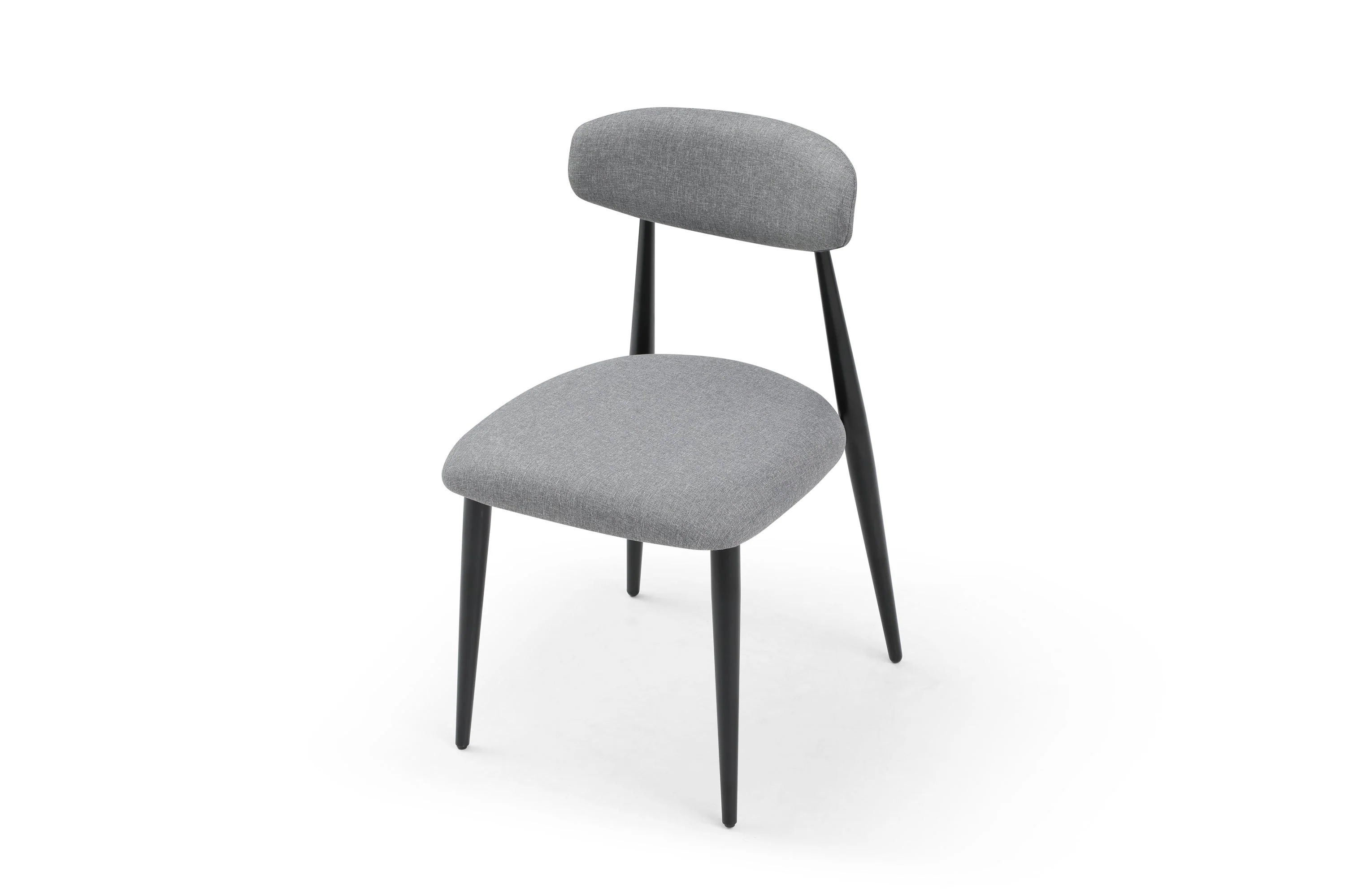 Modern Dining Chairs Set of 2 Grey - Image 4