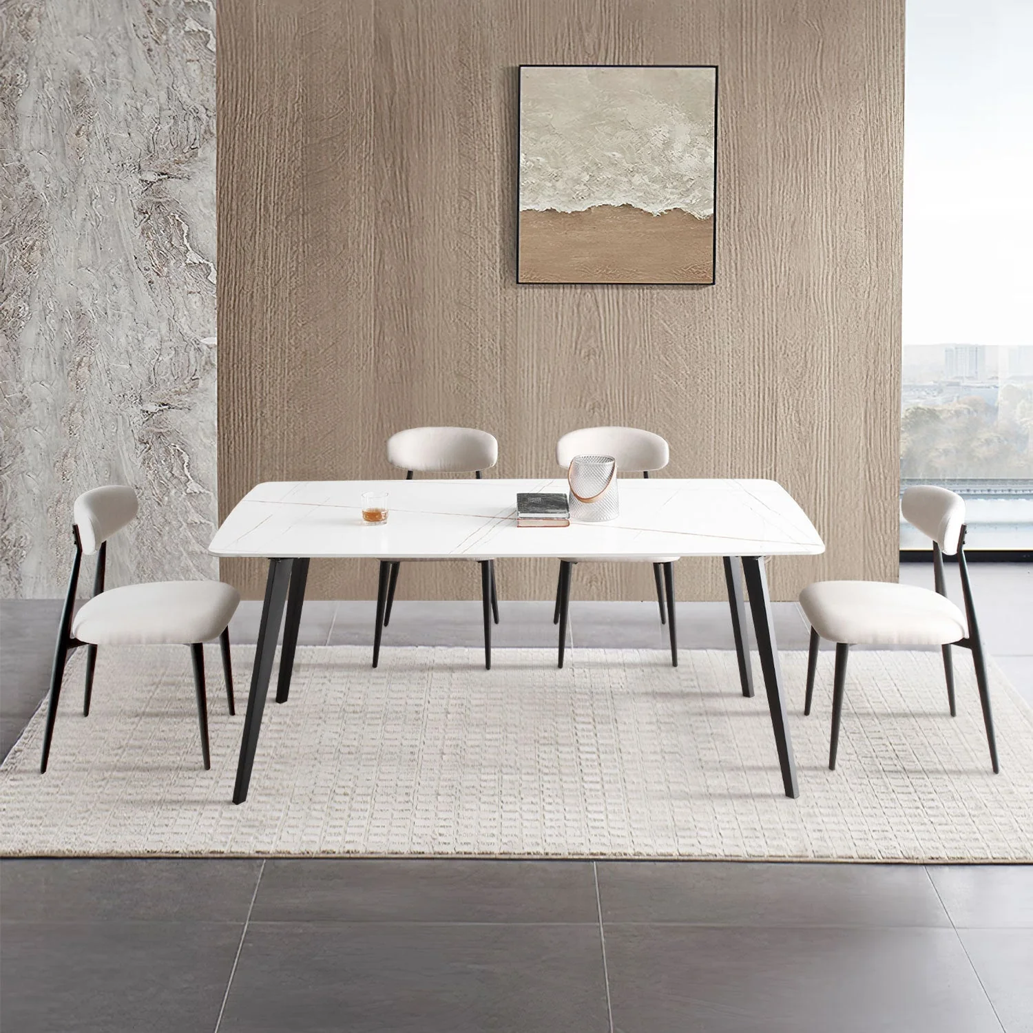 Modern Dining Chairs Set of 2 Light Grey - Image 11