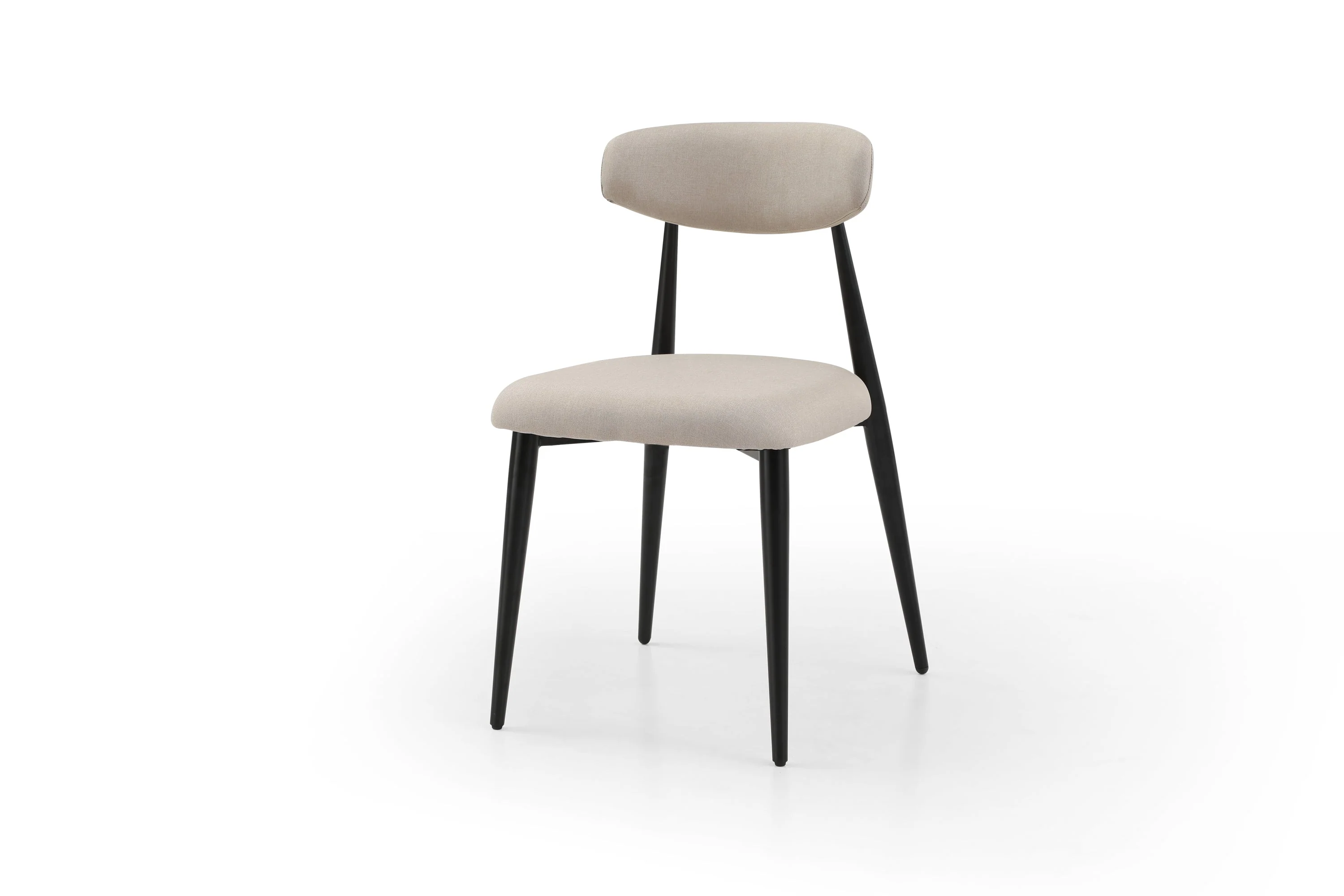 Modern Dining Chairs Set of 2 Light Grey - Image 4