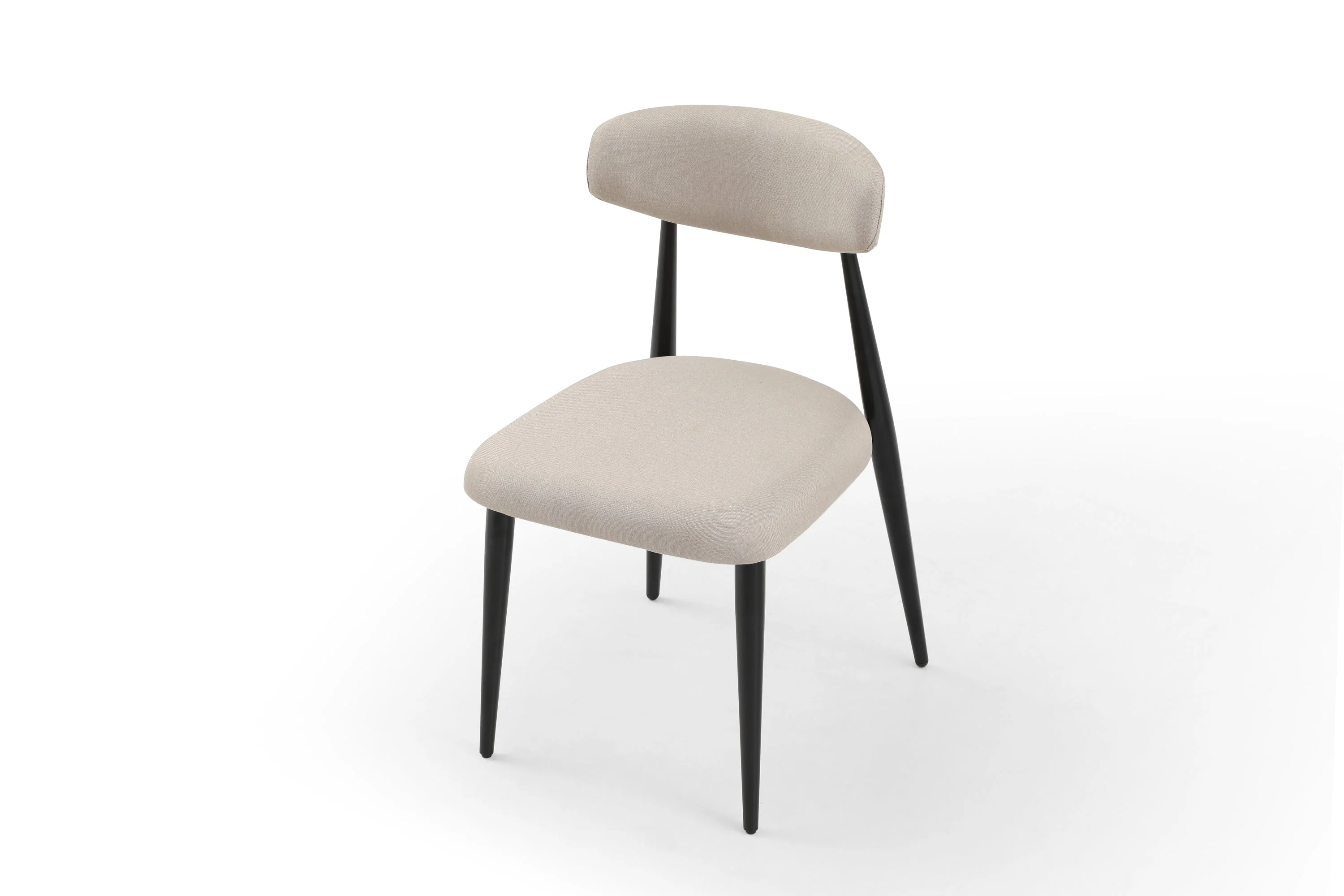 Modern Dining Chairs Set of 2 Light Grey - Image 5