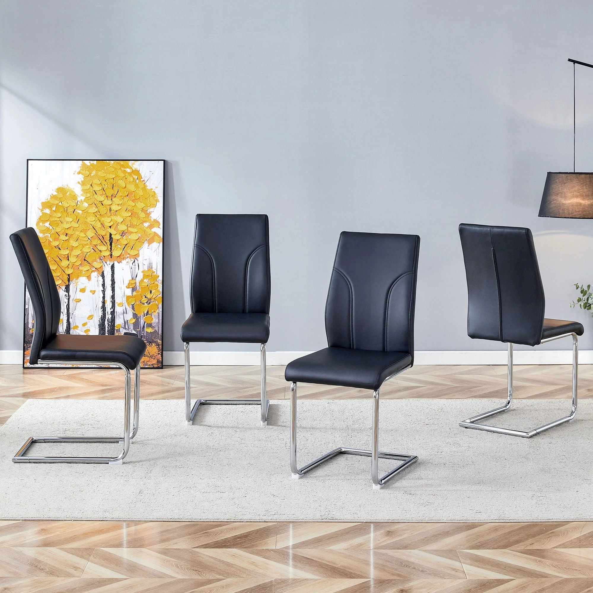 Modern Dining Chairs with High Backrest and Sturdy Legs - Image 10