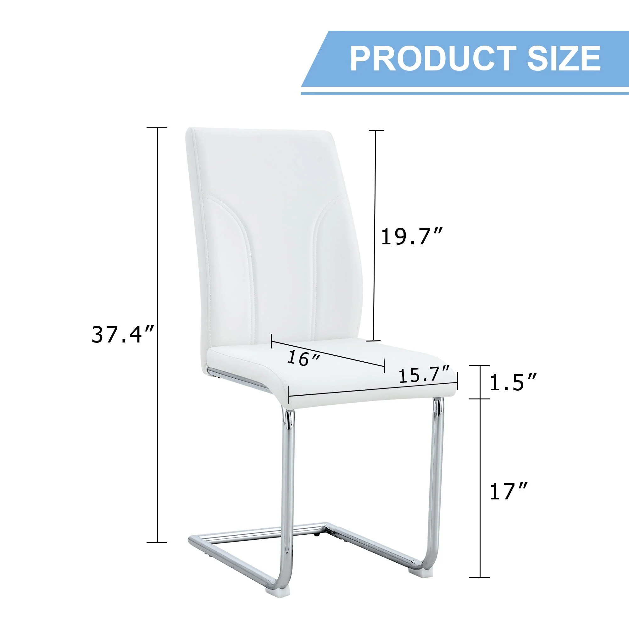 Modern Dining Chairs with High Backrest and Sturdy Legs - Image 8
