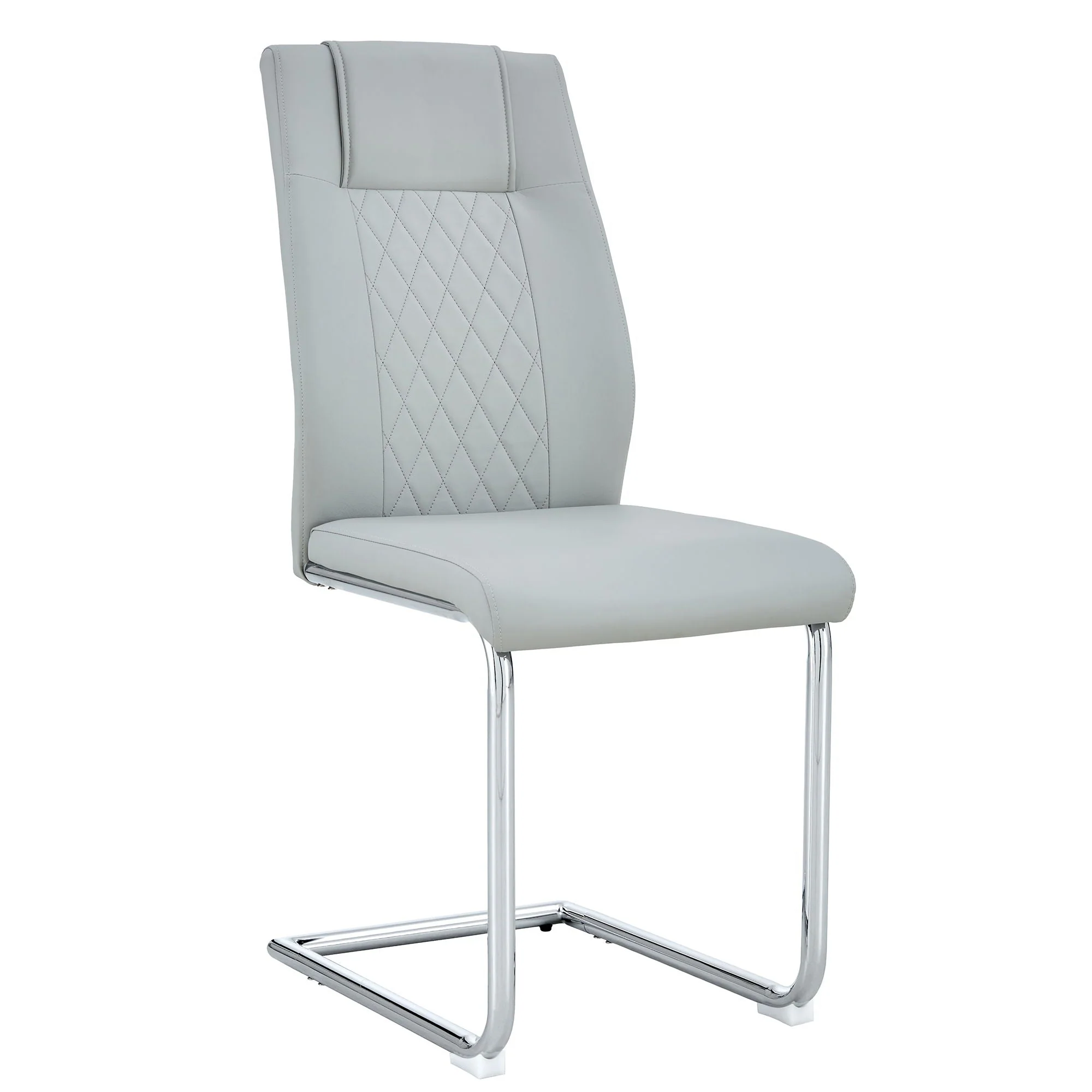 Modern Dining Chairs With Padded Seat and Metal Legs