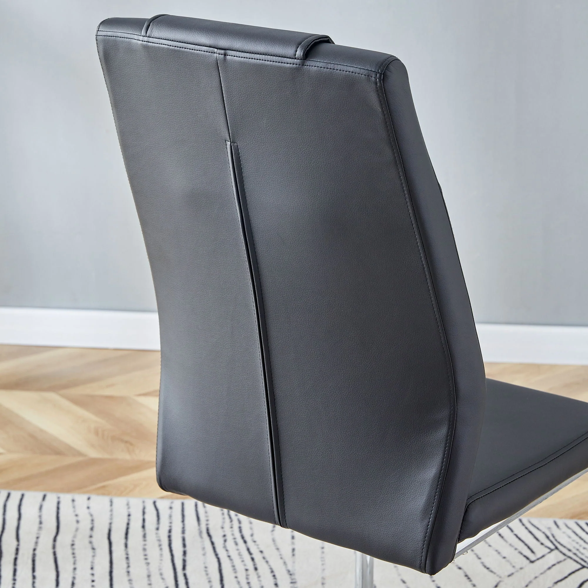 Modern Dining Chairs With Padded Seat and Metal Legs - Image 18