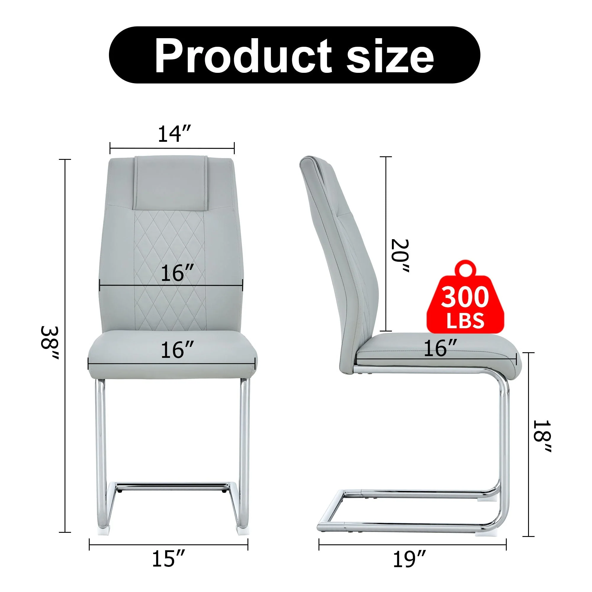 Modern Dining Chairs With Padded Seat and Metal Legs - Image 19