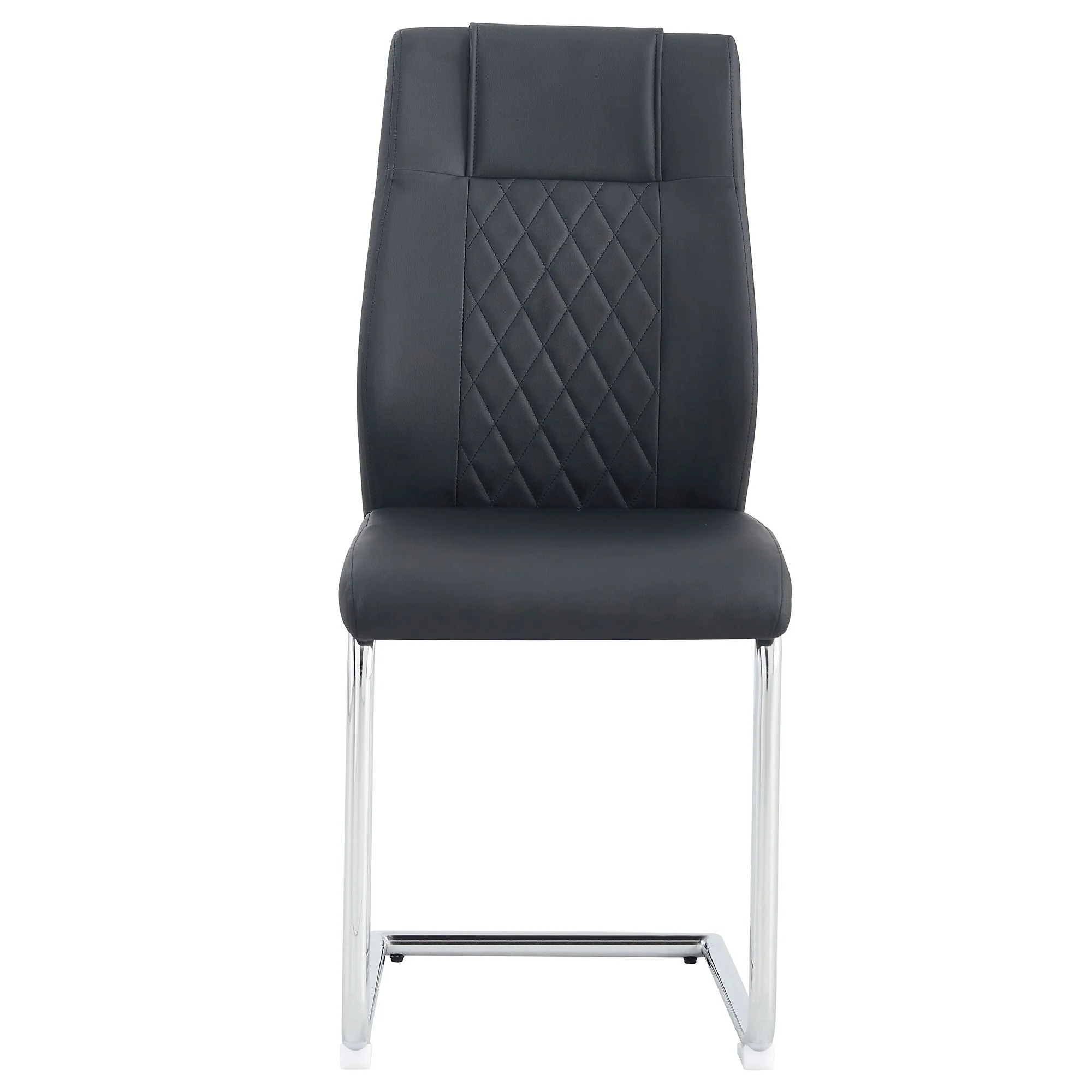 Modern Dining Chairs With Padded Seat and Metal Legs - Image 2