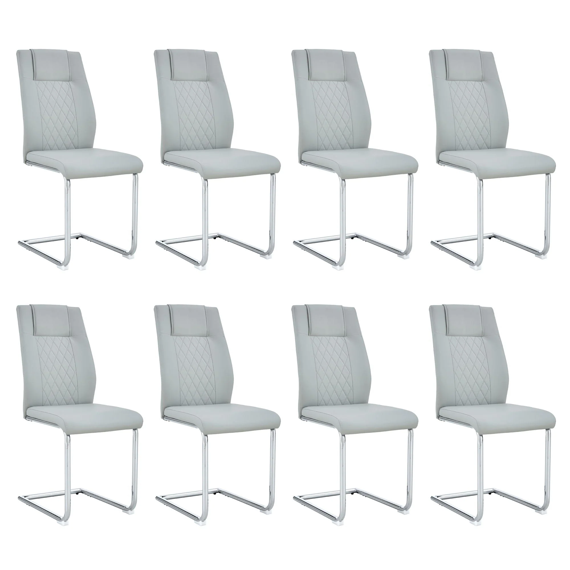 Modern Dining Chairs With Padded Seat and Metal Legs - Image 5