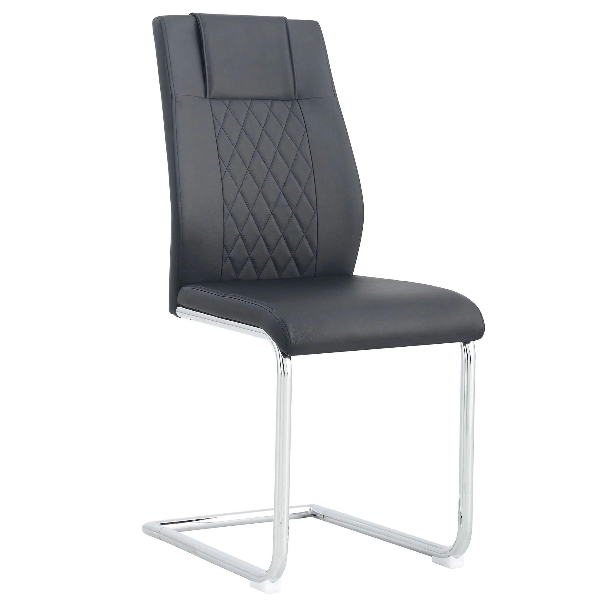 Modern Dining Chairs With Padded Seat and Metal Legs - Image 6