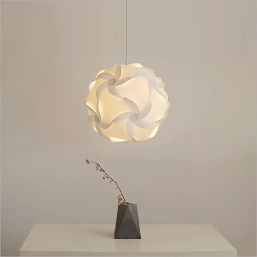 Modern DIY Puzzle Pendant Light Nordic Chandelier Hanging Lamp Home Décor Lighting - Image 3