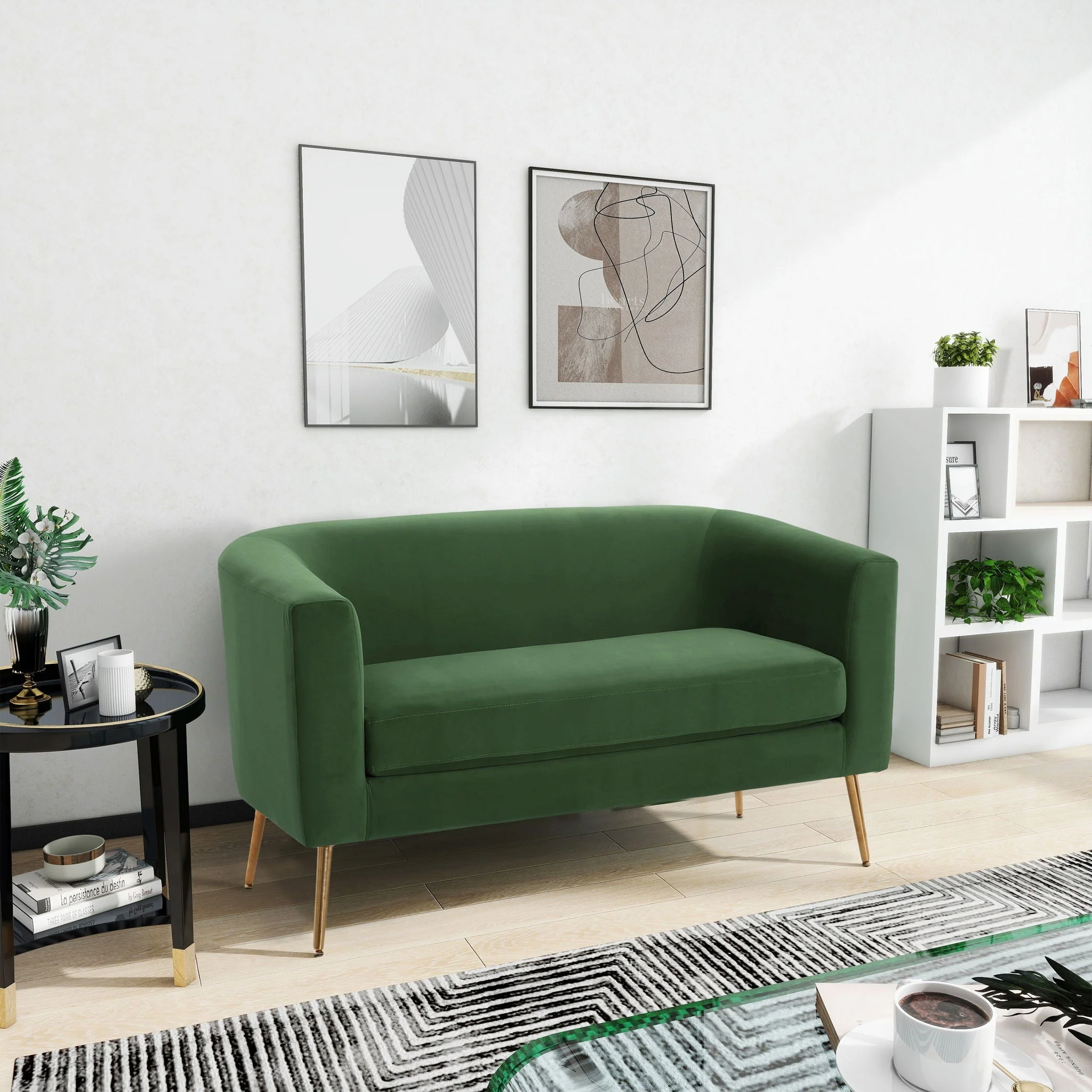 Modern Elegant Design Style Loveseat - Image 5