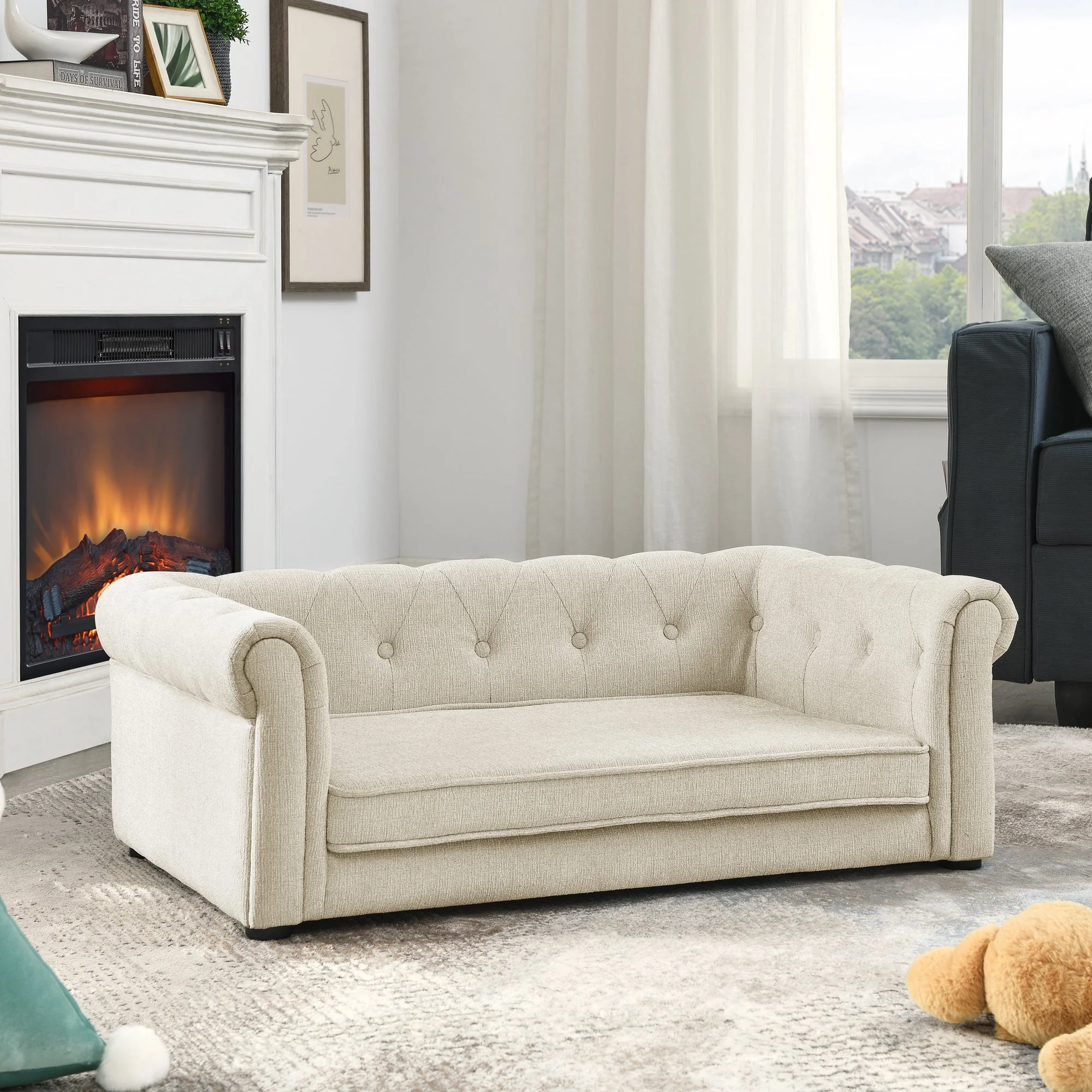 Modern Elegant Rectangle Elevated Pet Bed - Image 5