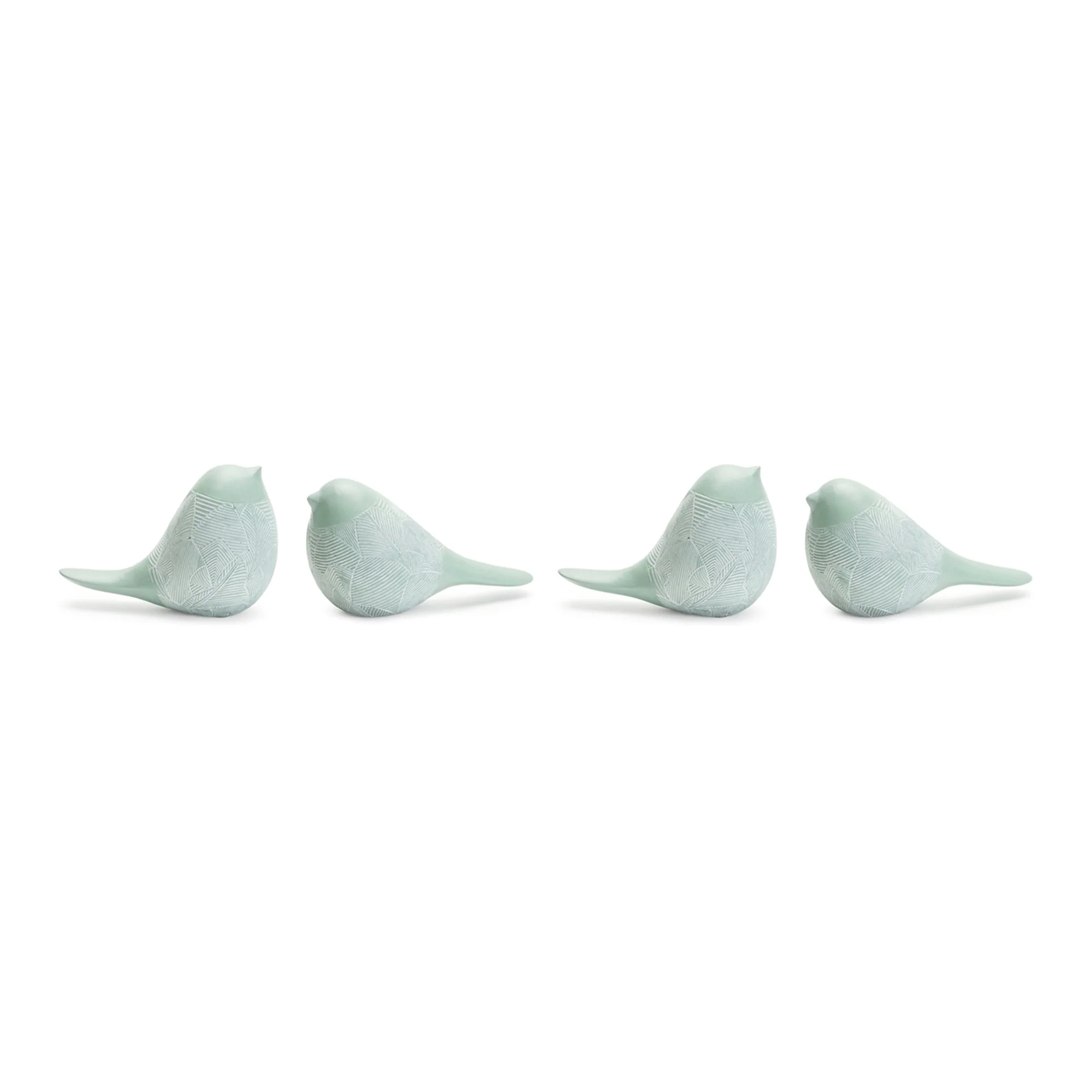 Modern etched bird figurine (set of 4) - Image 2