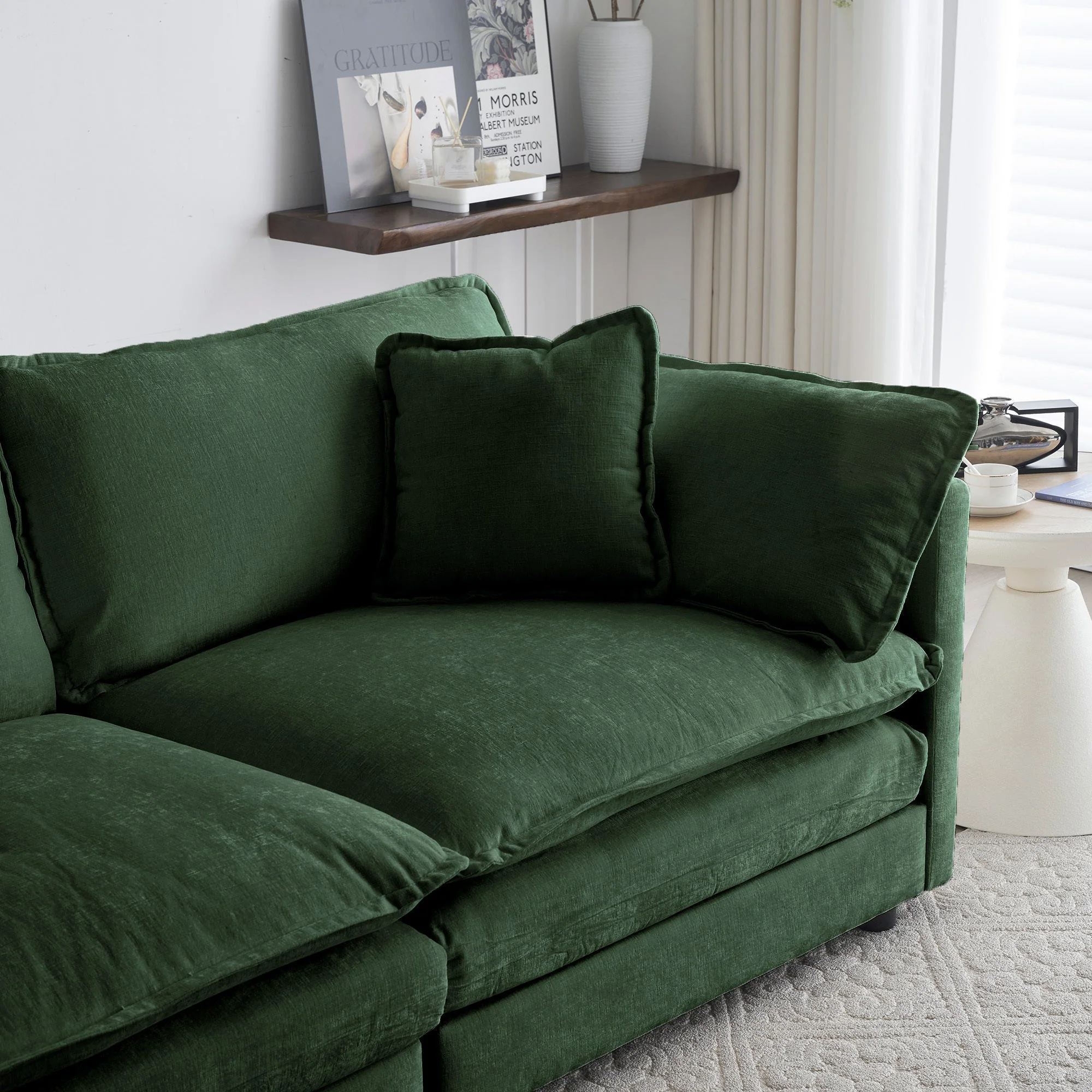 Modern Fabric Loveseat Sofa Couch for Living Room - Image 6