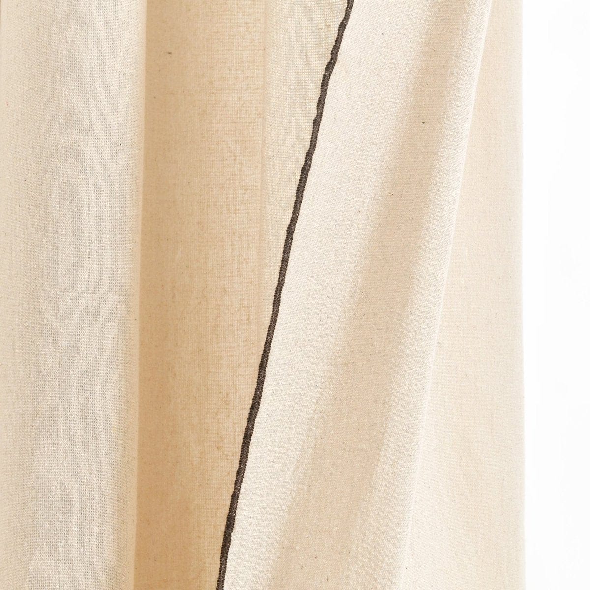Modern Faux Linen Embroidered Edge With Attached Valance Window Curtain Panel Set - Image 16