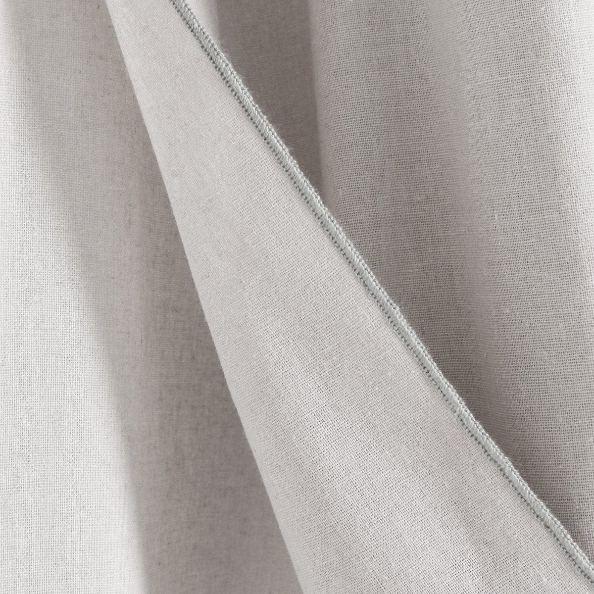 Modern Faux Linen Embroidered Edge With Attached Valance Window Curtain Panel Set - Image 20