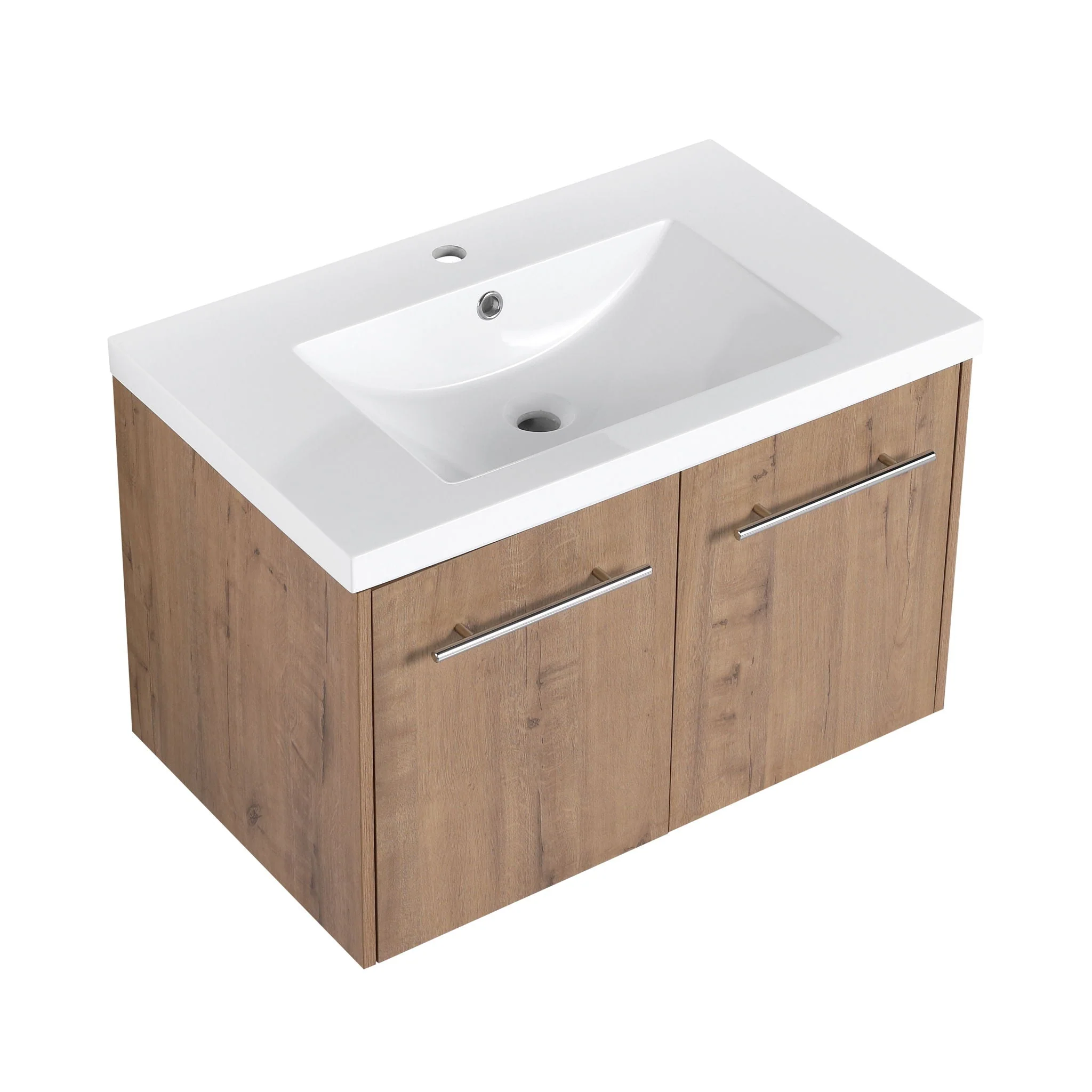 Modern Floating Bathroom Vanity With Resin Sink, Soft Close Doors - Image 8