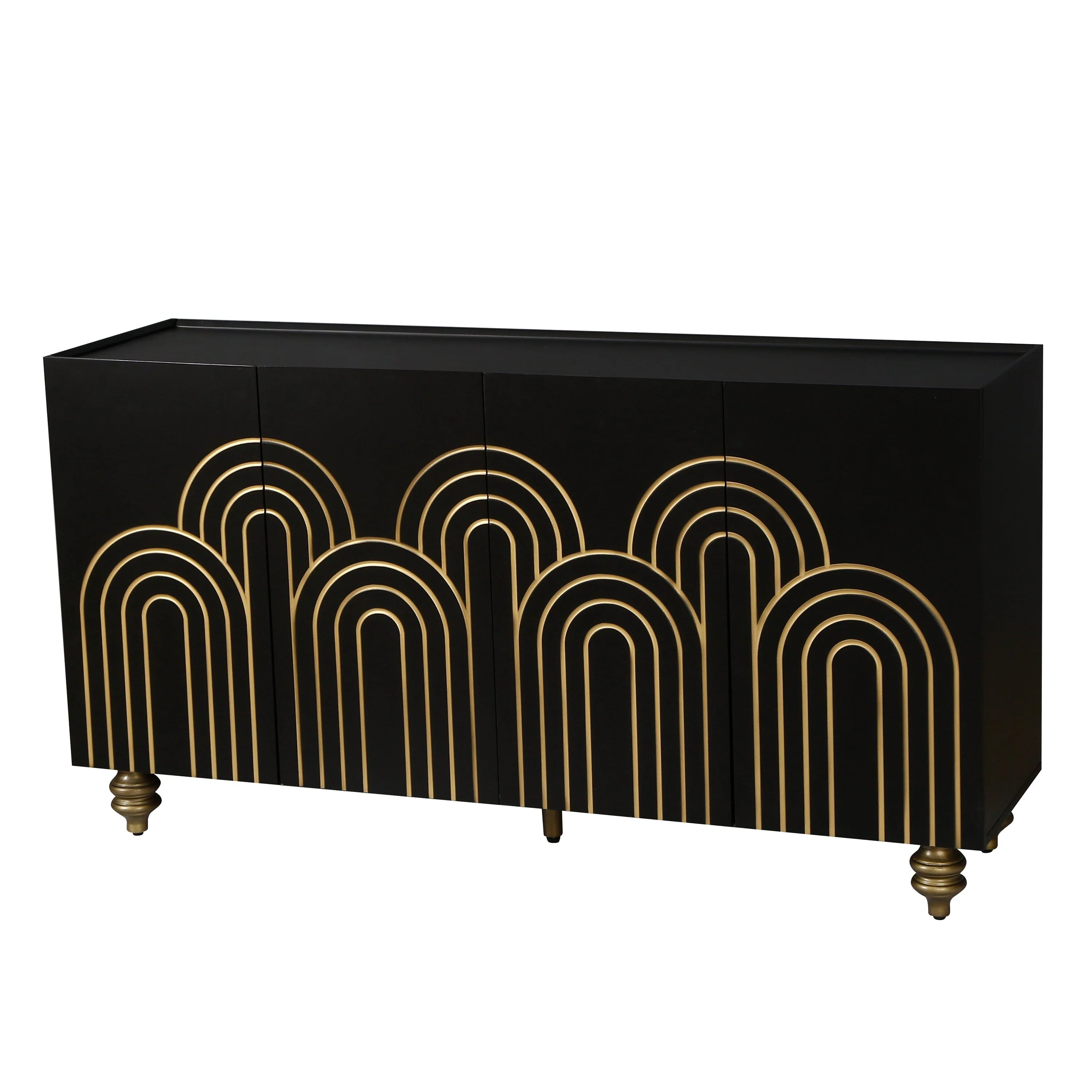 Modern Fluted Sideboard Buffet with Storage - Image 7