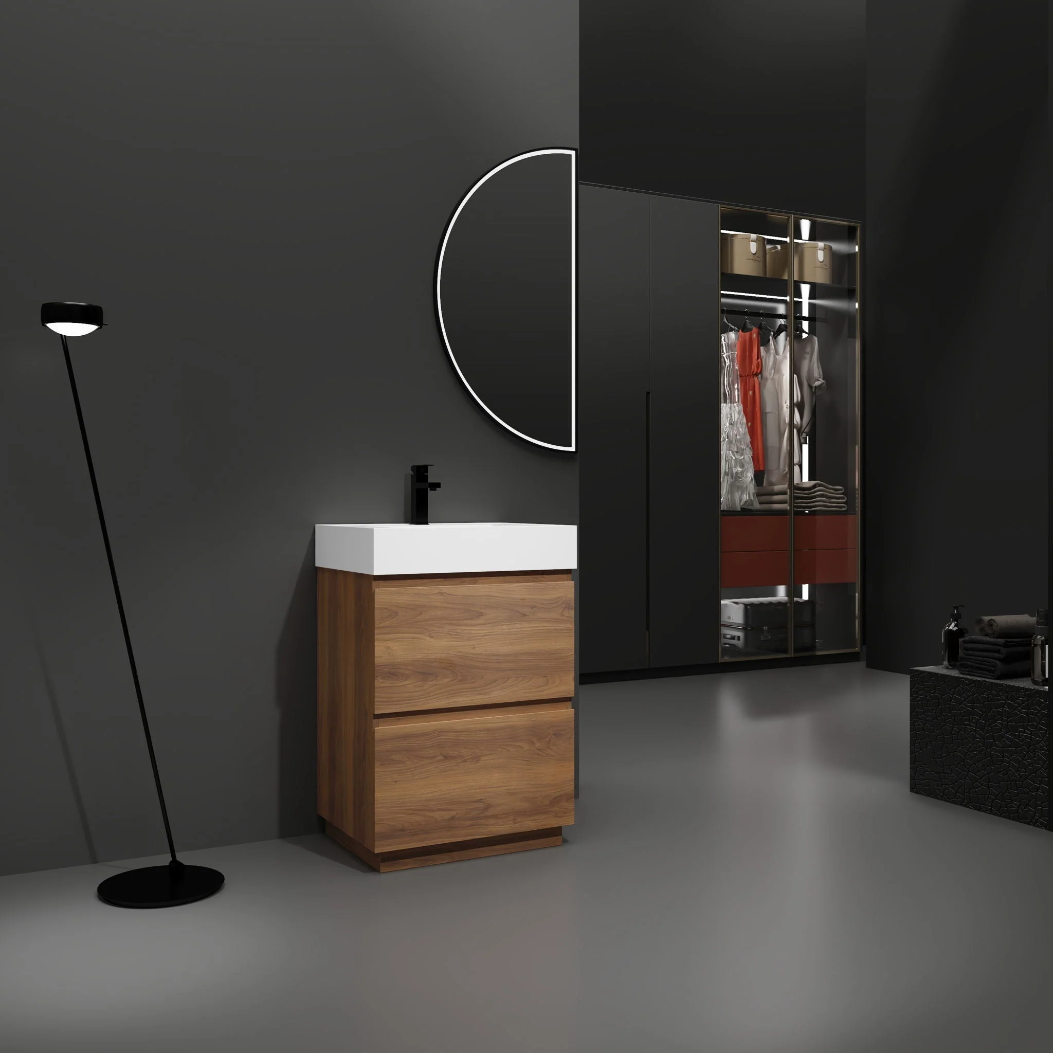 Modern Freestanding Bathroom Vanities With Single Sink Combo - Image 12