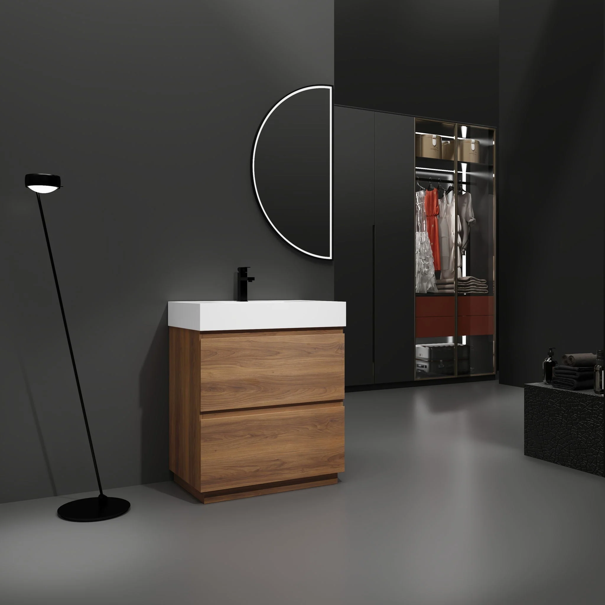 Modern Freestanding Bathroom Vanities With Single Sink Combo - Image 5
