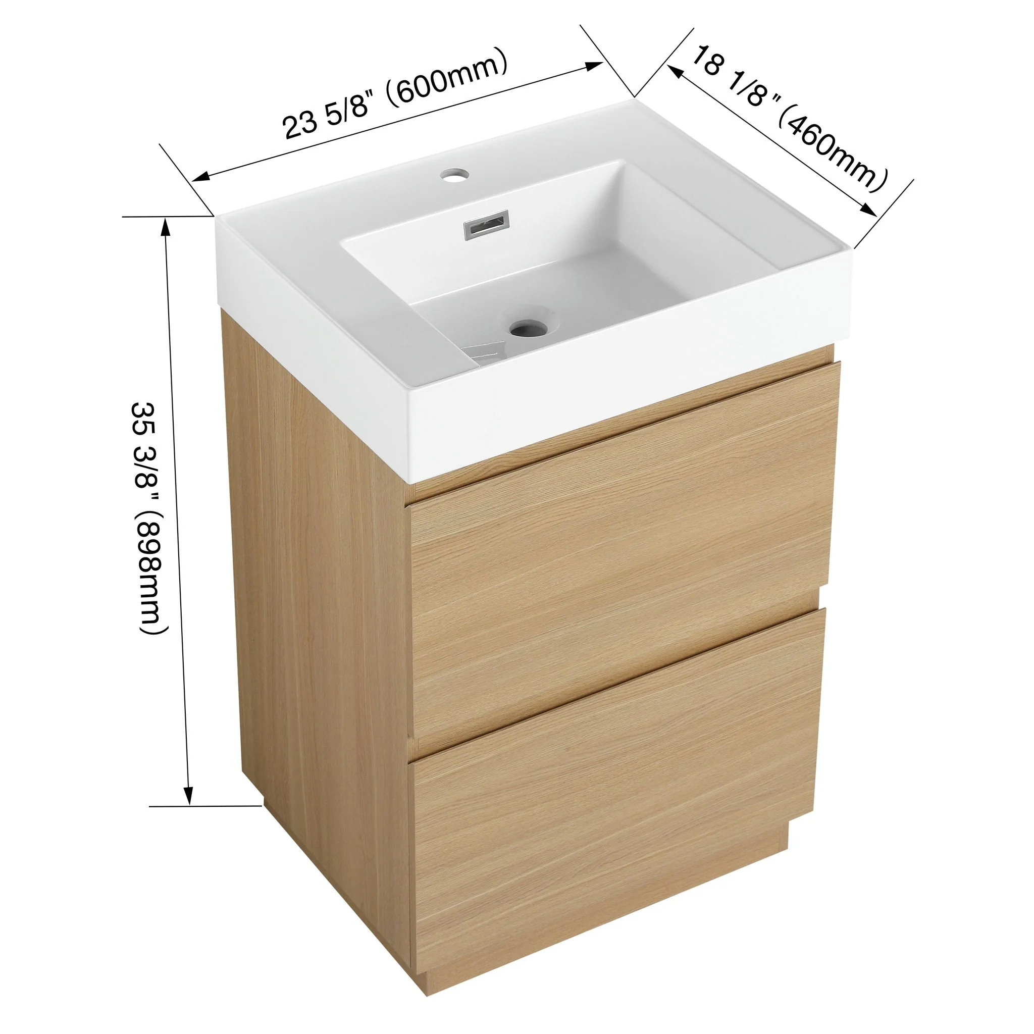 Modern Freestanding Bathroom Vanities With Single Sink Combo - Image 6