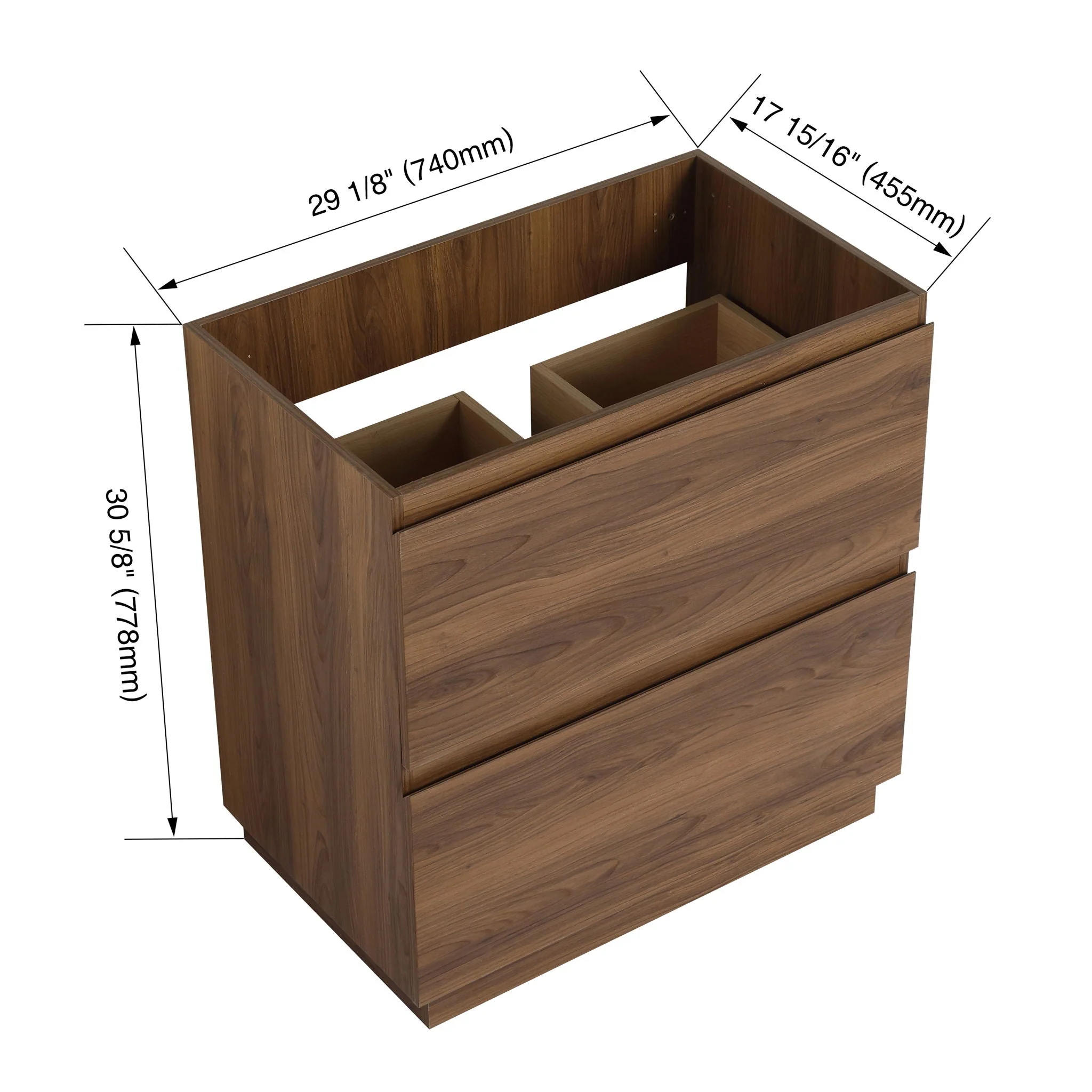 Modern Freestanding Bathroom Vanity Cabinet With Double Drawer - Image 15