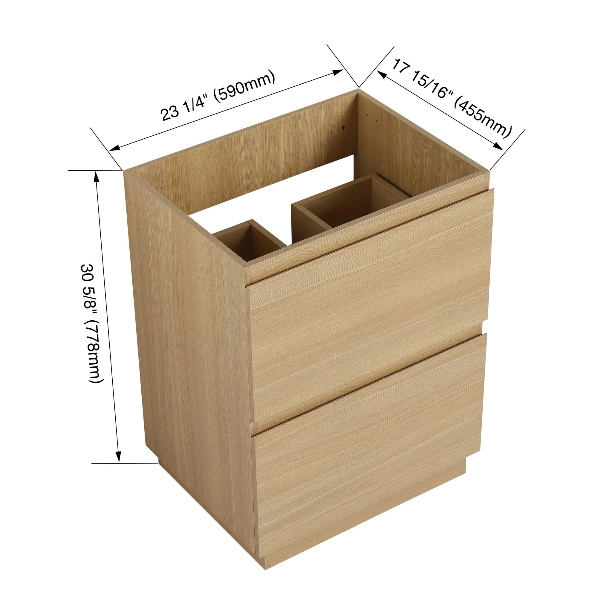 Modern Freestanding Bathroom Vanity Cabinet With Double Drawer - Image 5