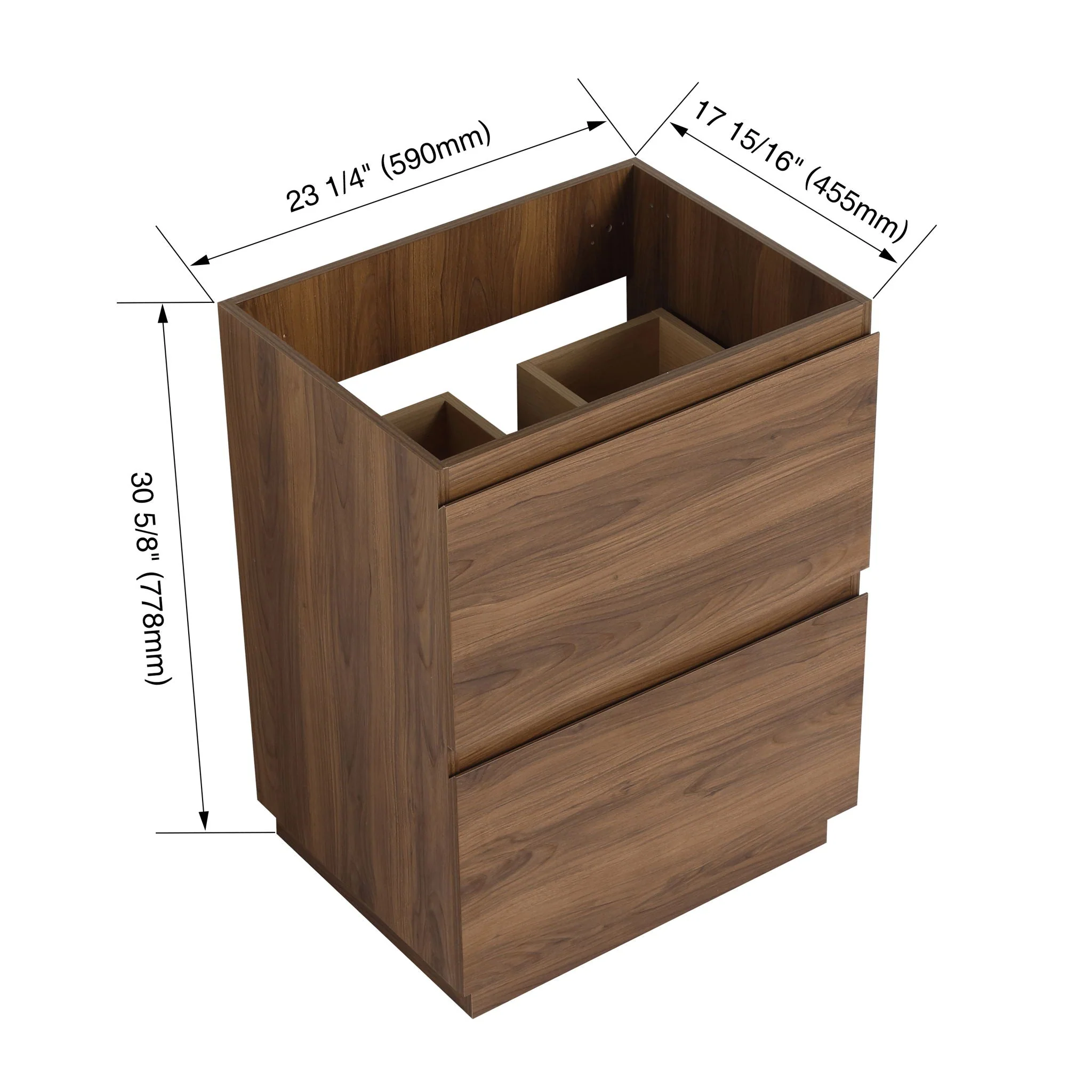 Modern Freestanding Bathroom Vanity Cabinet With Double Drawer - Image 7