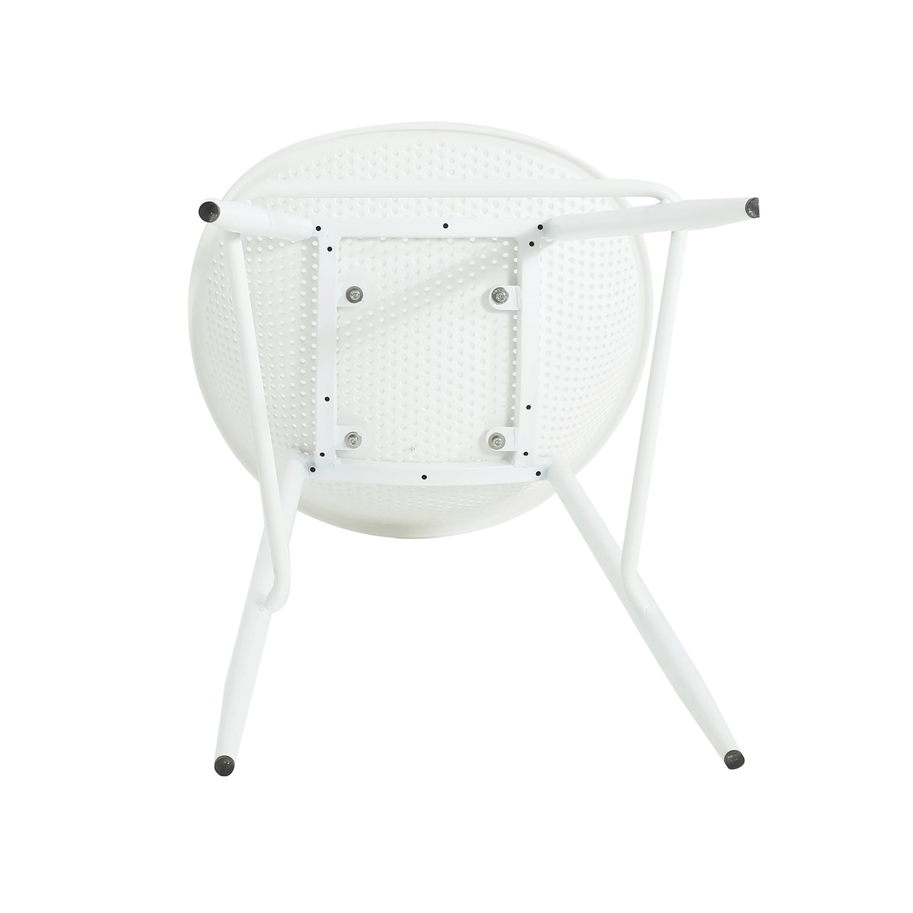 Modern Gable Outdoor Barstool Set of 2 in White - Image 11