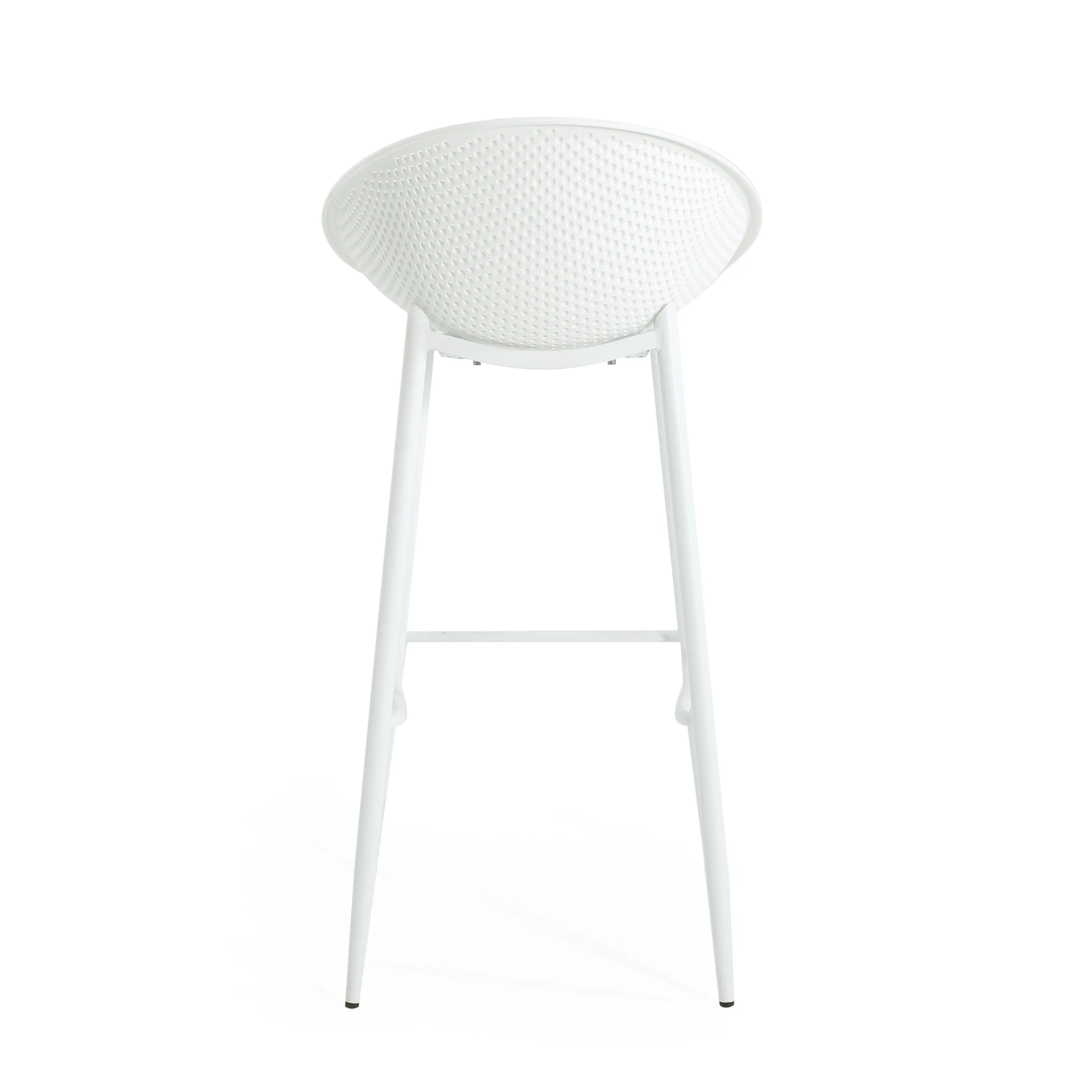 Modern Gable Outdoor Barstool Set of 2 in White - Image 9