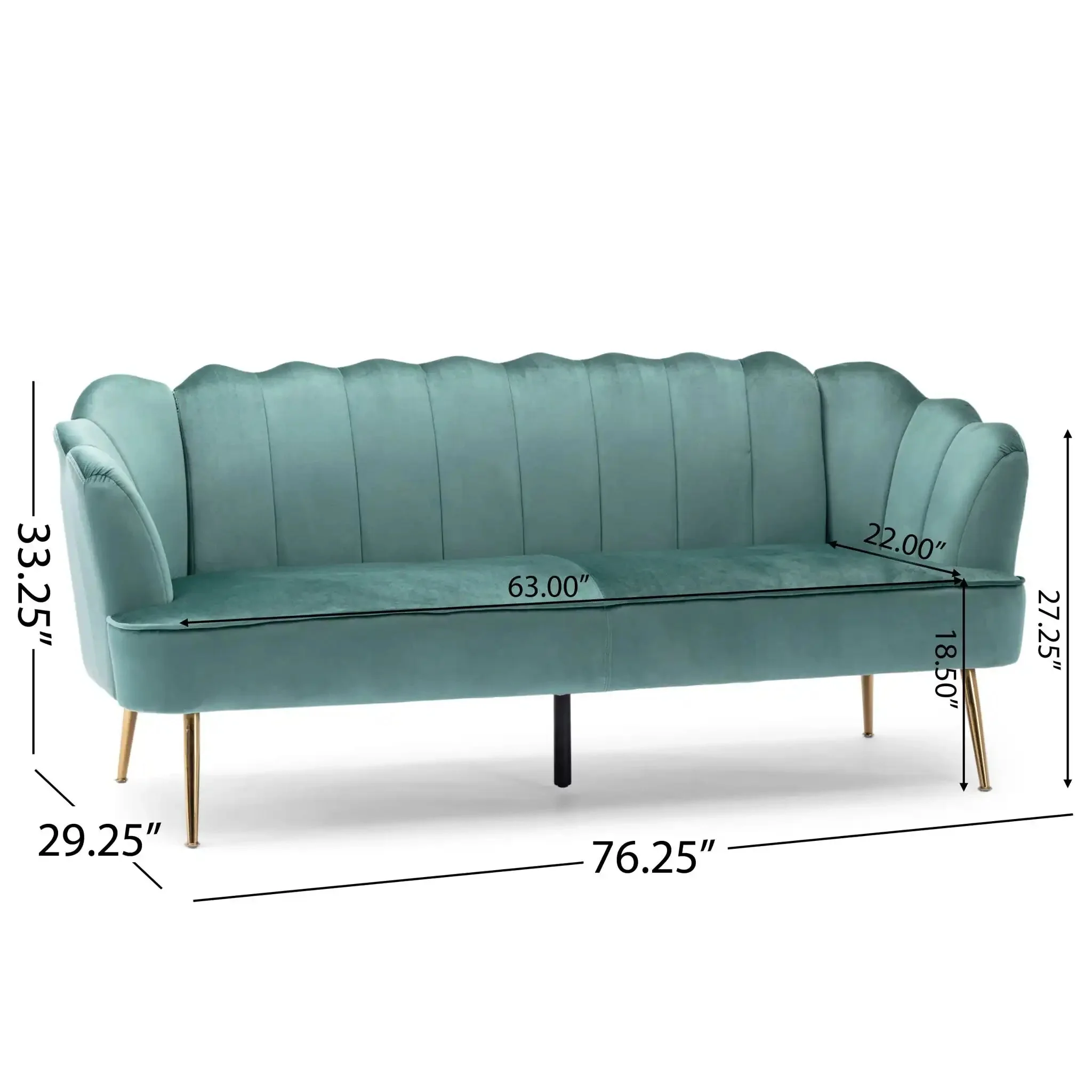 Modern Glam 3 Seater Sofa With Texture - Image 13