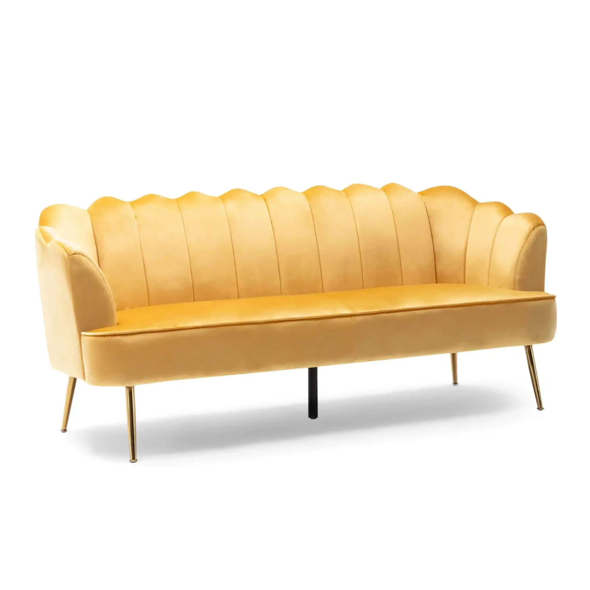 Modern Glam 3 Seater Sofa With Texture - Image 18