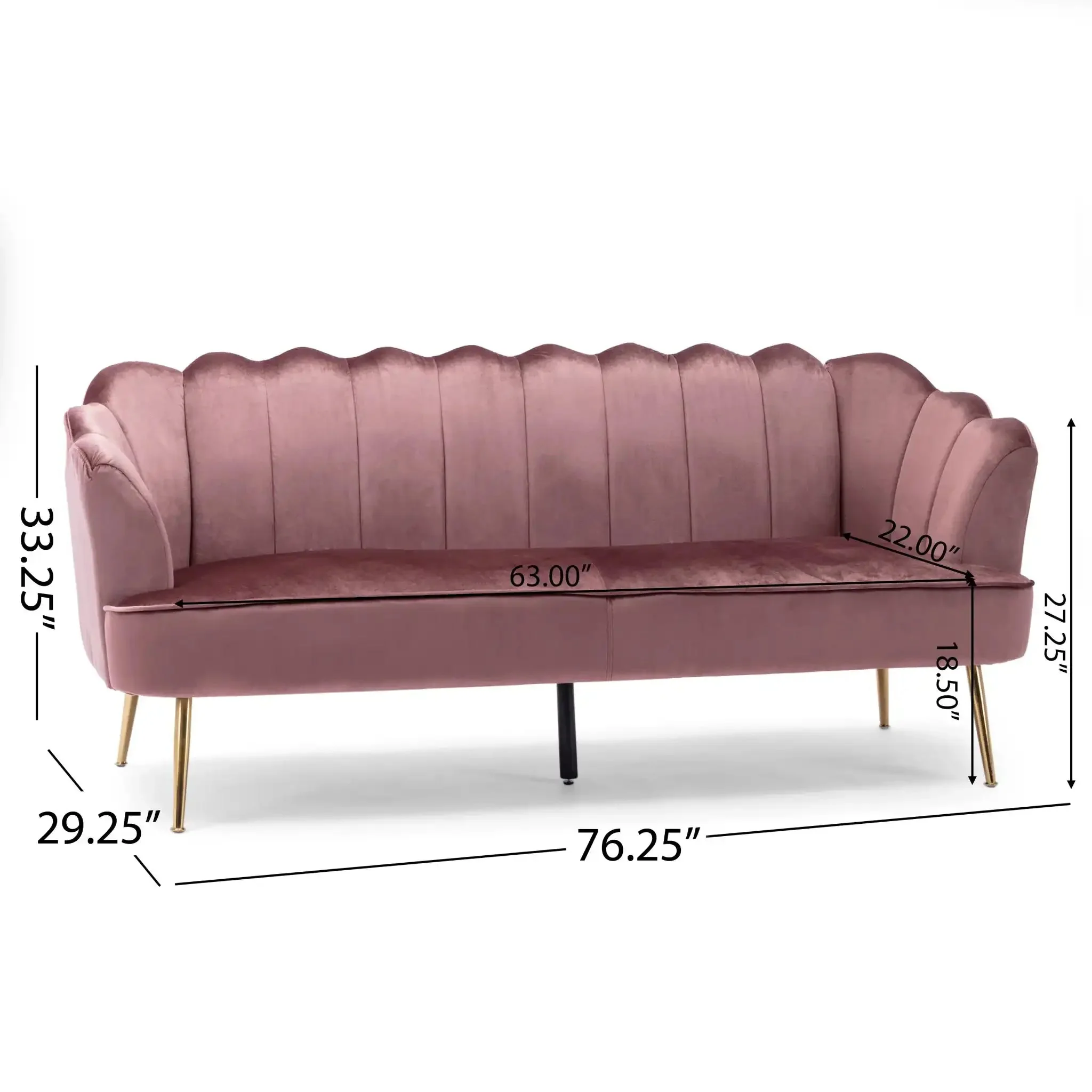 Modern Glam 3 Seater Sofa With Texture - Image 19