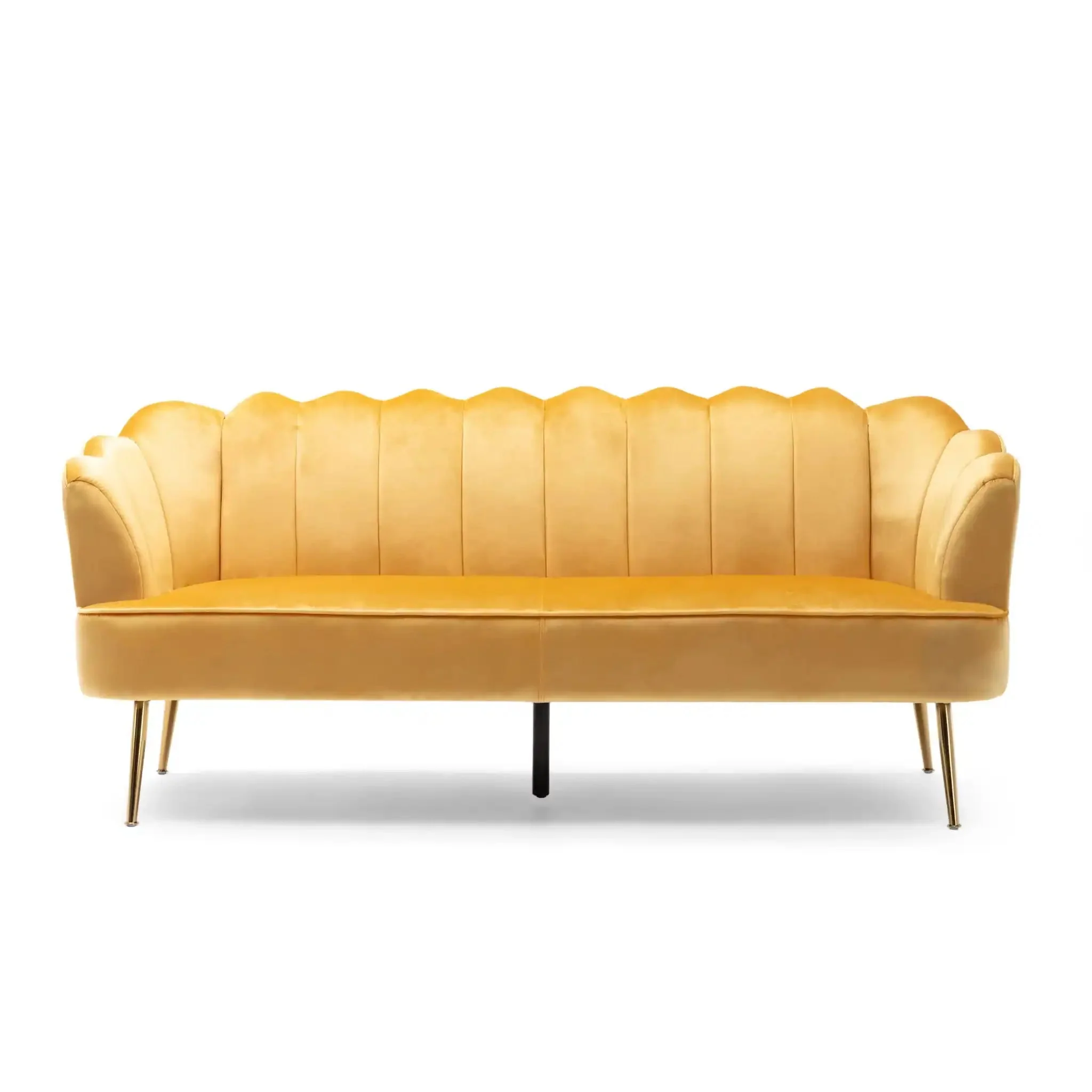 Modern Glam 3 Seater Sofa With Texture - Image 3