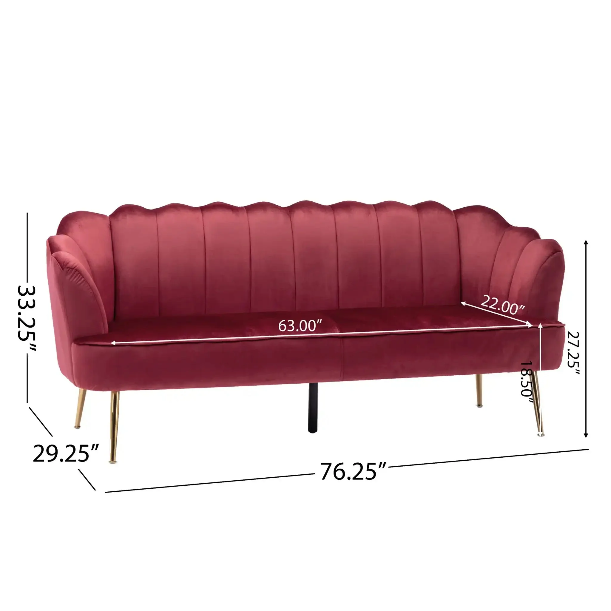 Modern Glam 3 Seater Sofa With Texture - Image 6