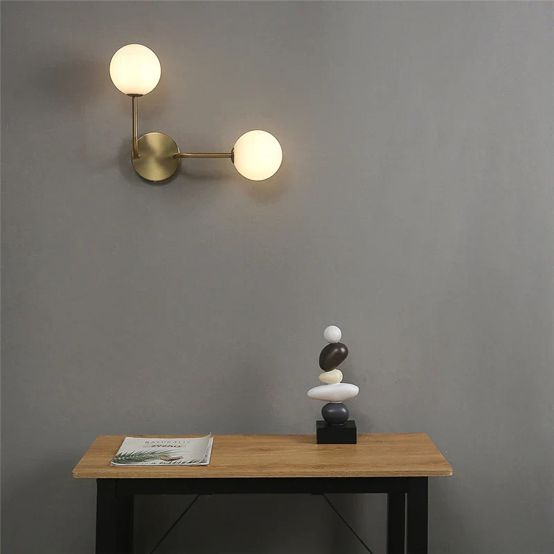 Modern Glass Ball Wall Sconce Bedroom Bedside Living Room Background Light - Image 6