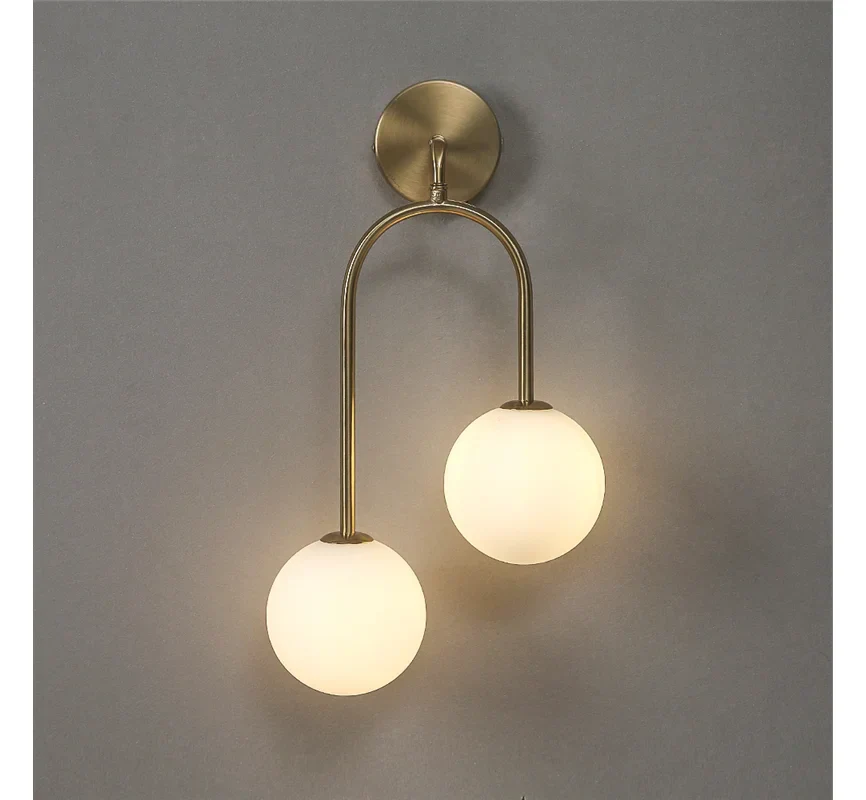 Modern Glass Ball Wall Sconce Bedroom Bedside Living Room Background Light - Image 7